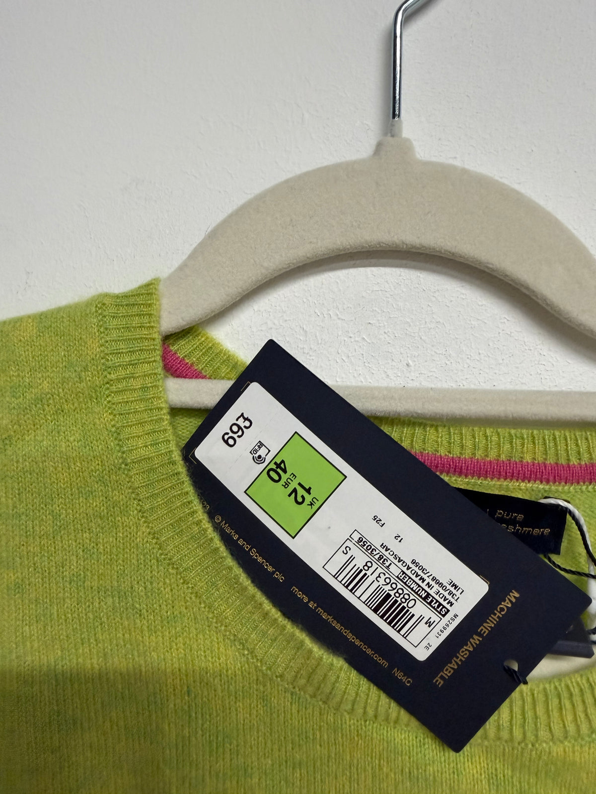 BNWT M&S Jumper Size UK 12 Yellow