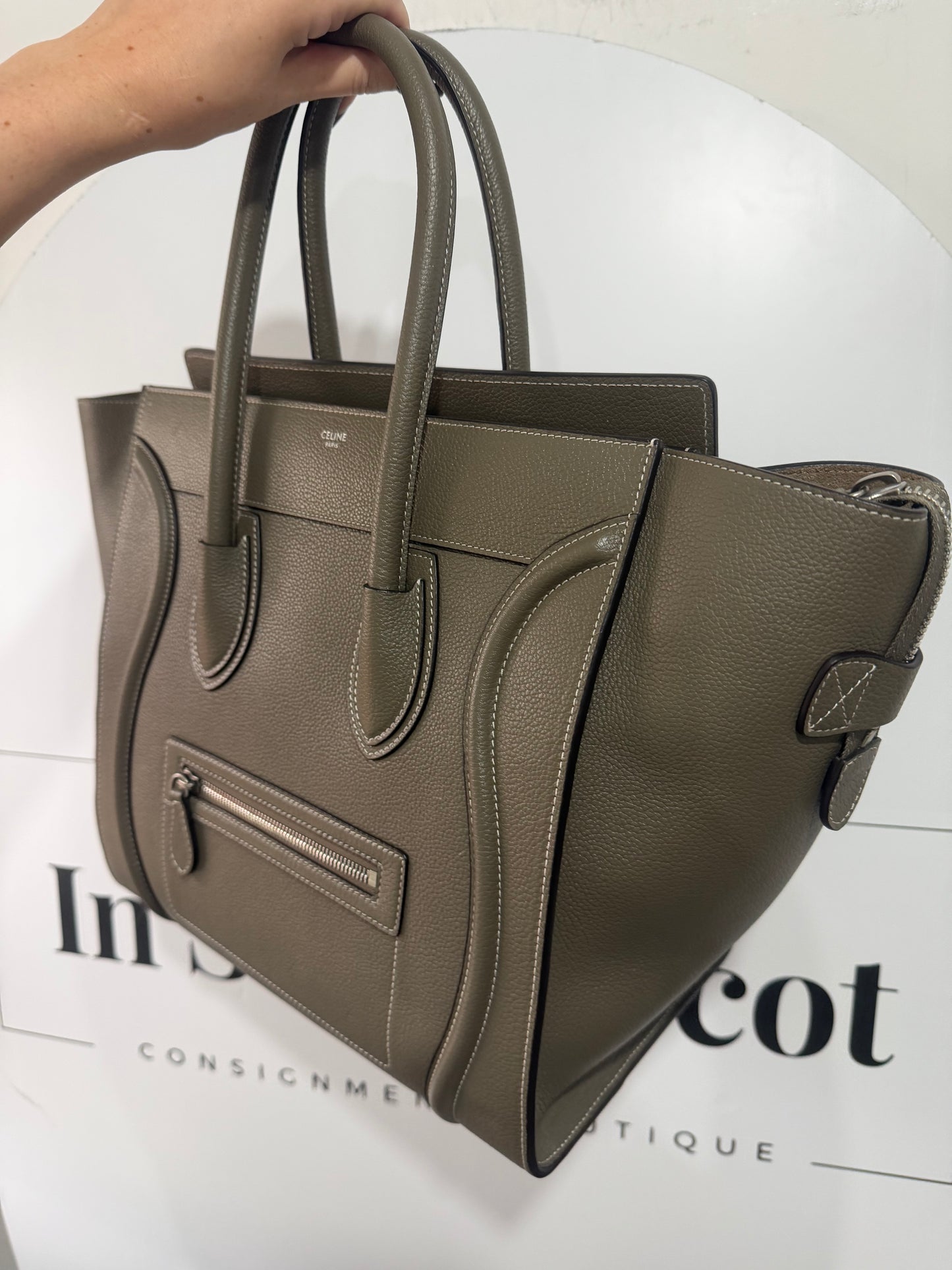 Taupe Grey Celine Luggage Bag, Excellent Condition