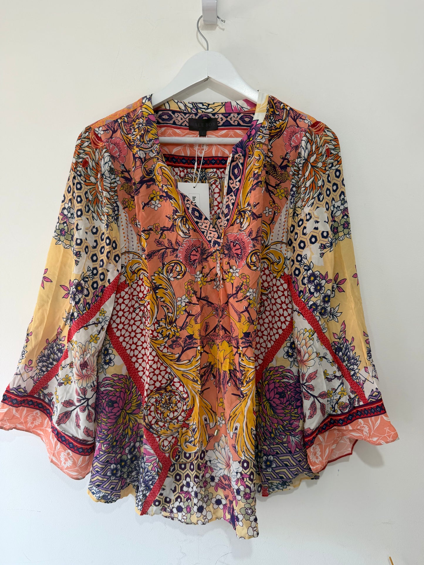 Preloved Multicoloured Paisley Hale Bob Blouse, Size L