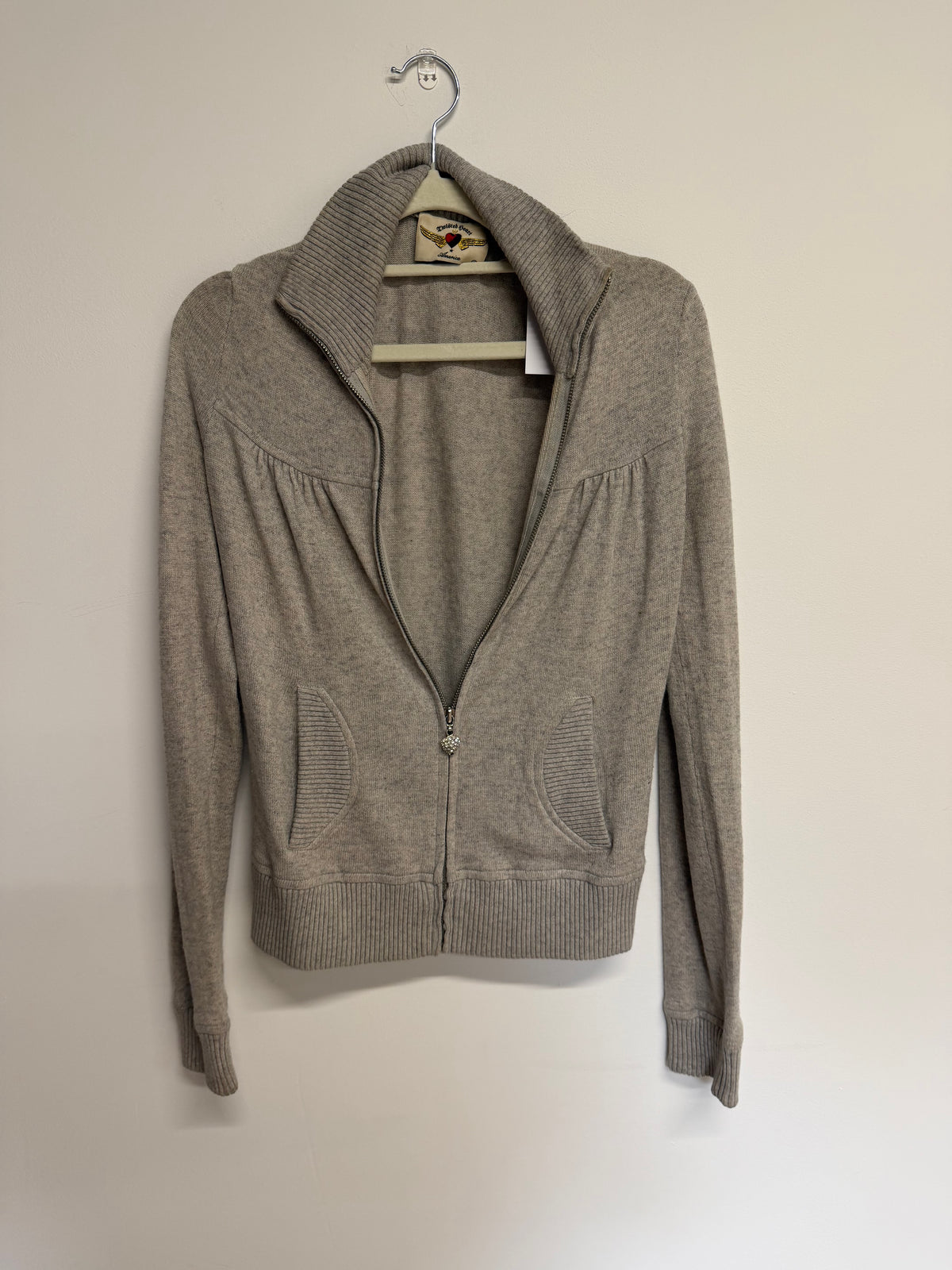 Preloved Twisted Love Cardigan Size Small Grey