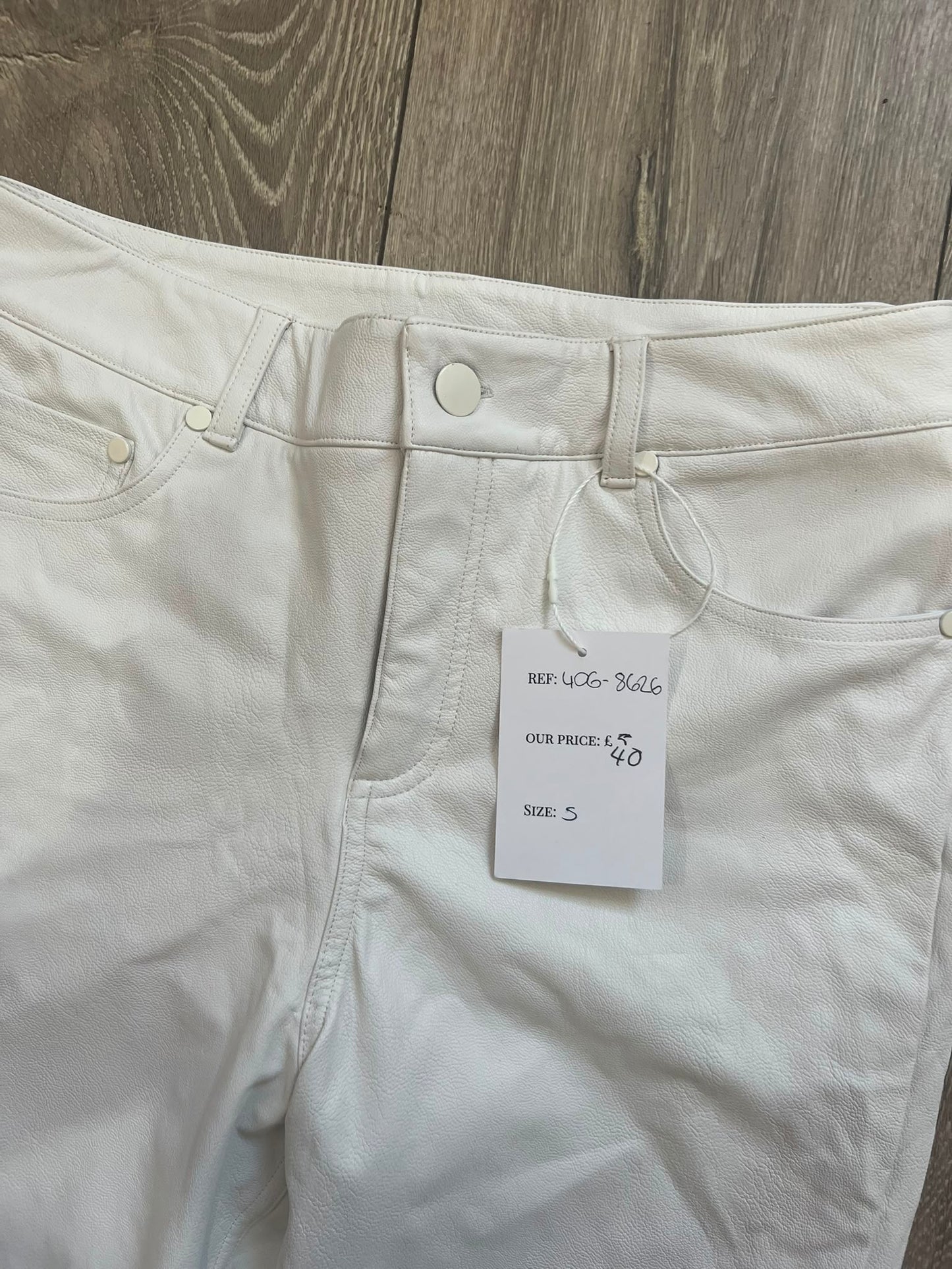 Pre-loved White Commando Trousers, S, BNWT