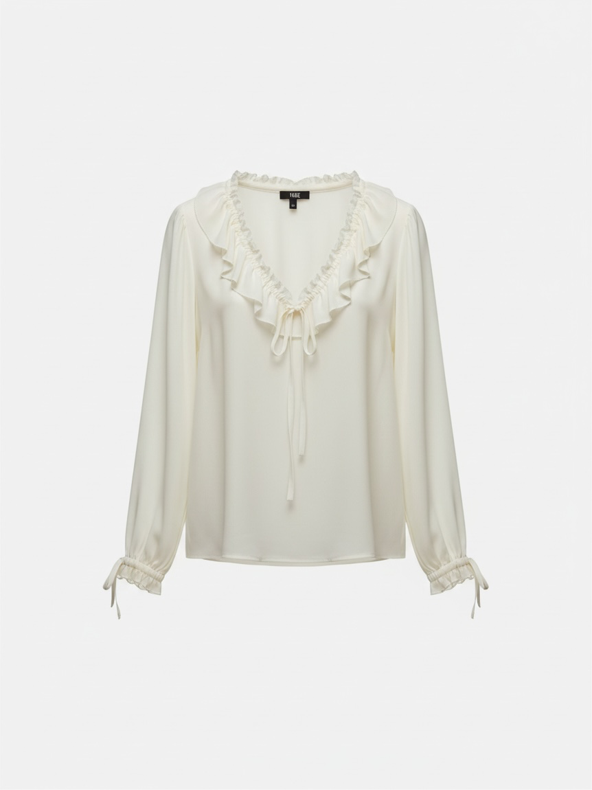 Preloved Paige Blouse Size Large Cream