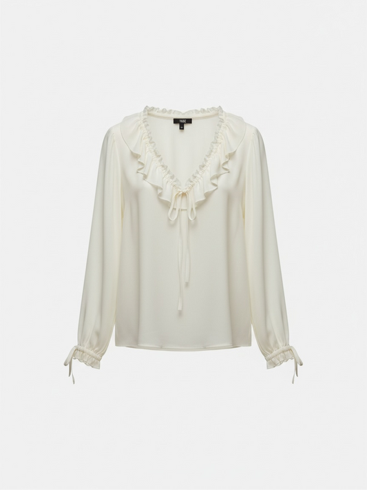 Preloved Paige Blouse Size Large Cream