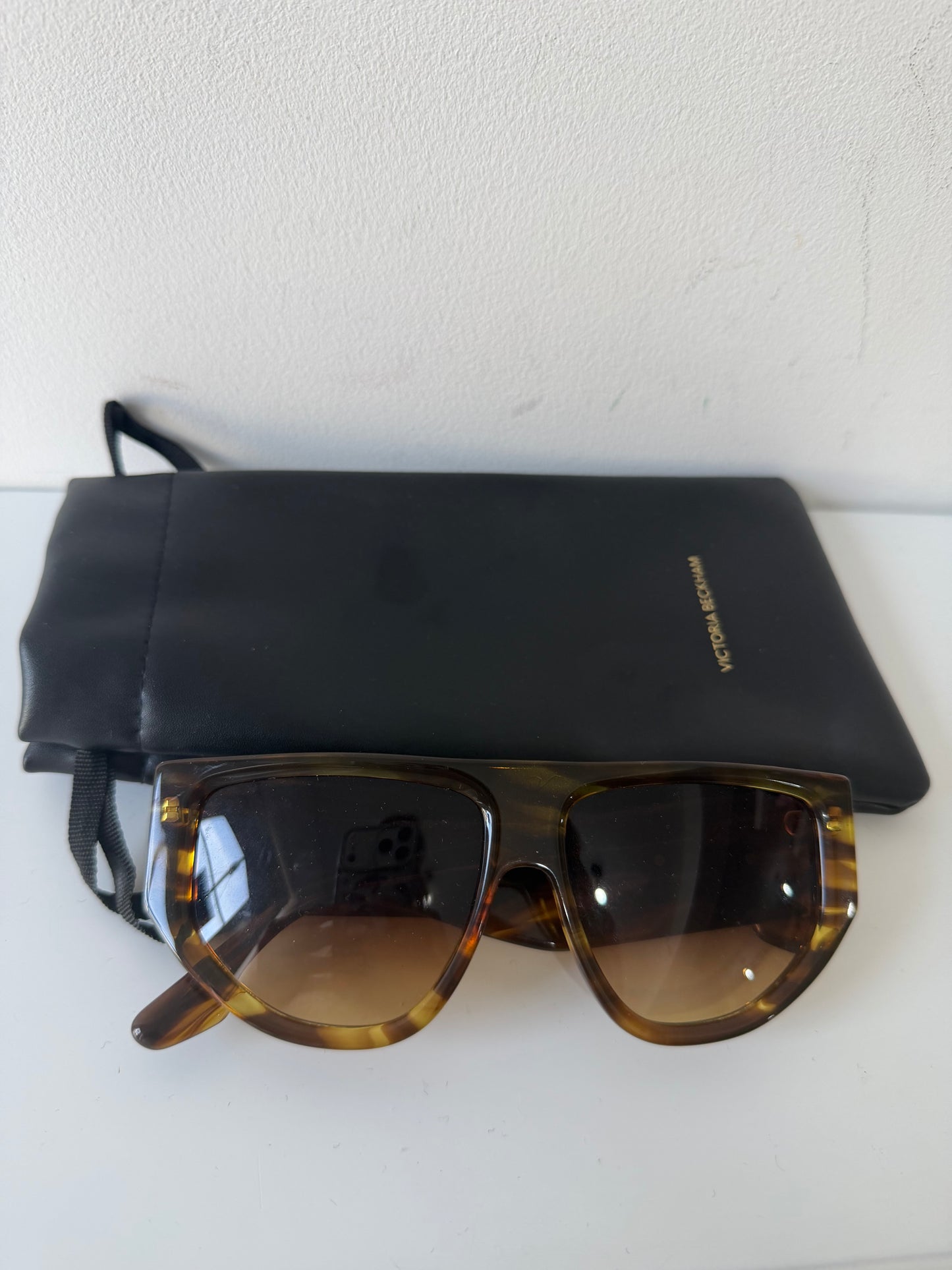 Preloved, Tortoiseshell Victoria Beckham Sunglasses, With Pouch