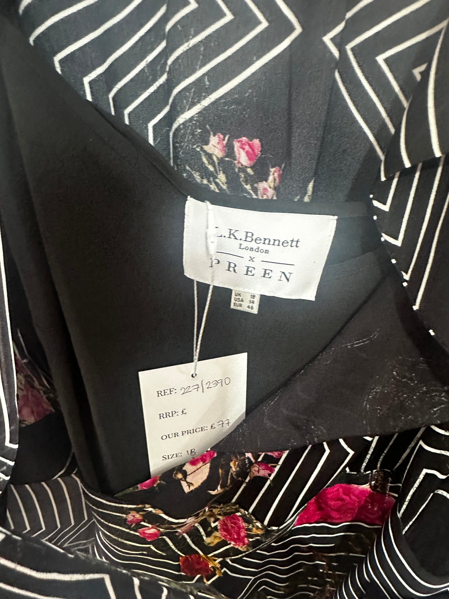 Black LK Bennett x Preen Dress, 18
