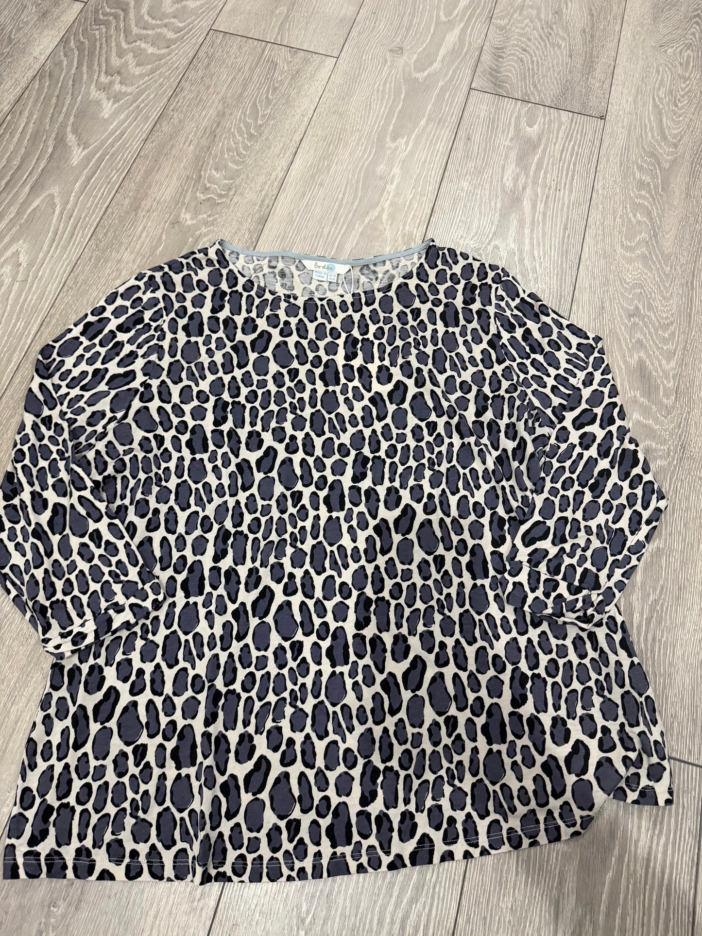 Leopard Print Boden Top, Size UK 20