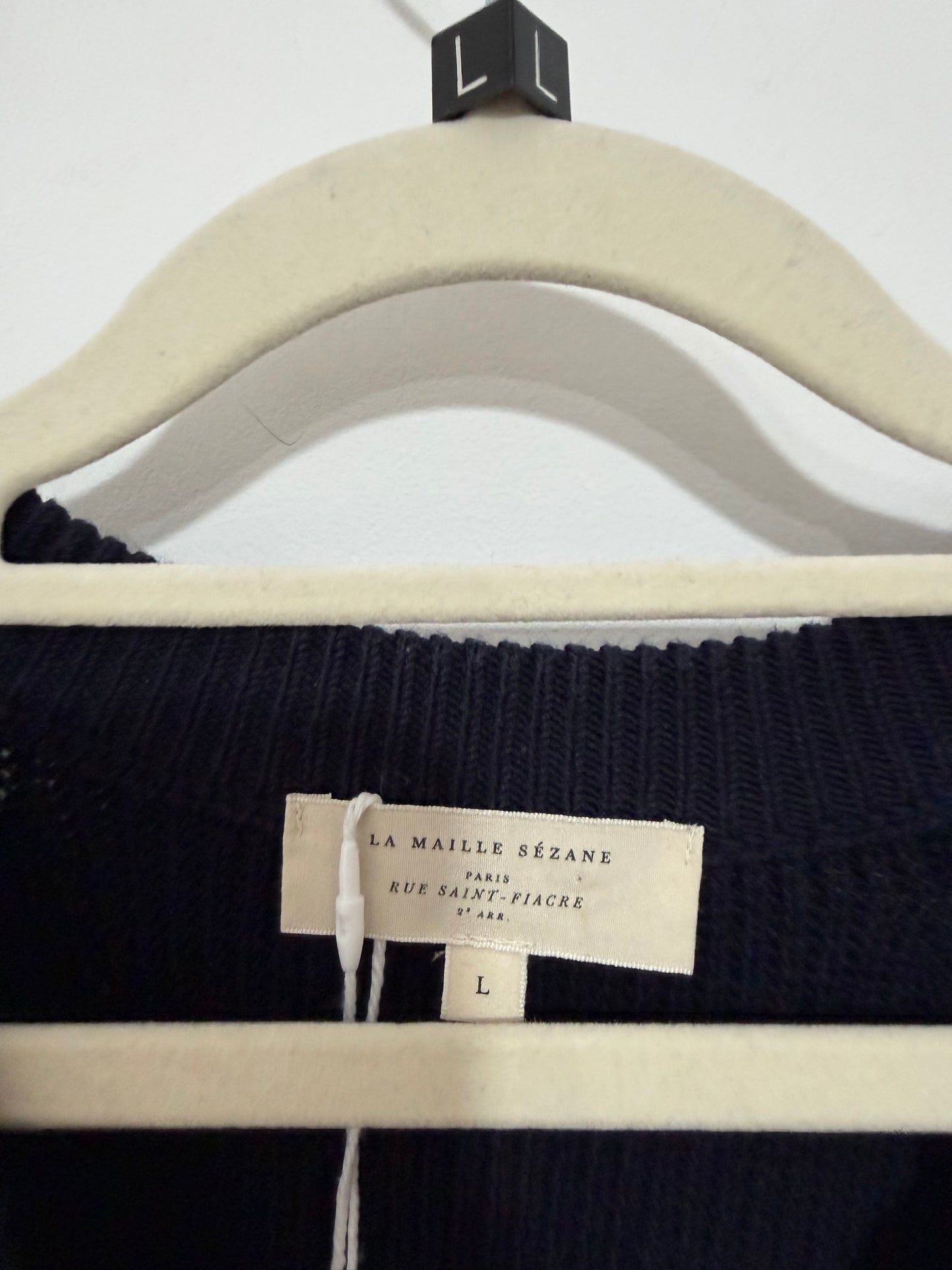 Preloved La Maille Suzanne Jumper Size L Navy