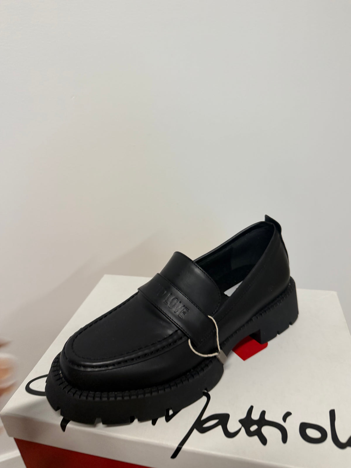 Preloved LovetoLove Loafers Size 38 UK 5 Black