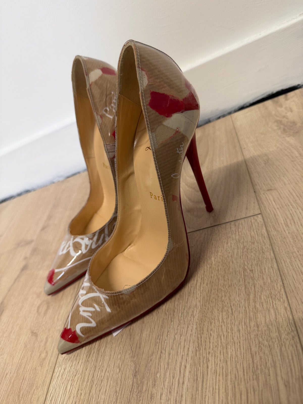 Preloved Christian Louboutin Heels Size 4 - 37 Pattern Brown
