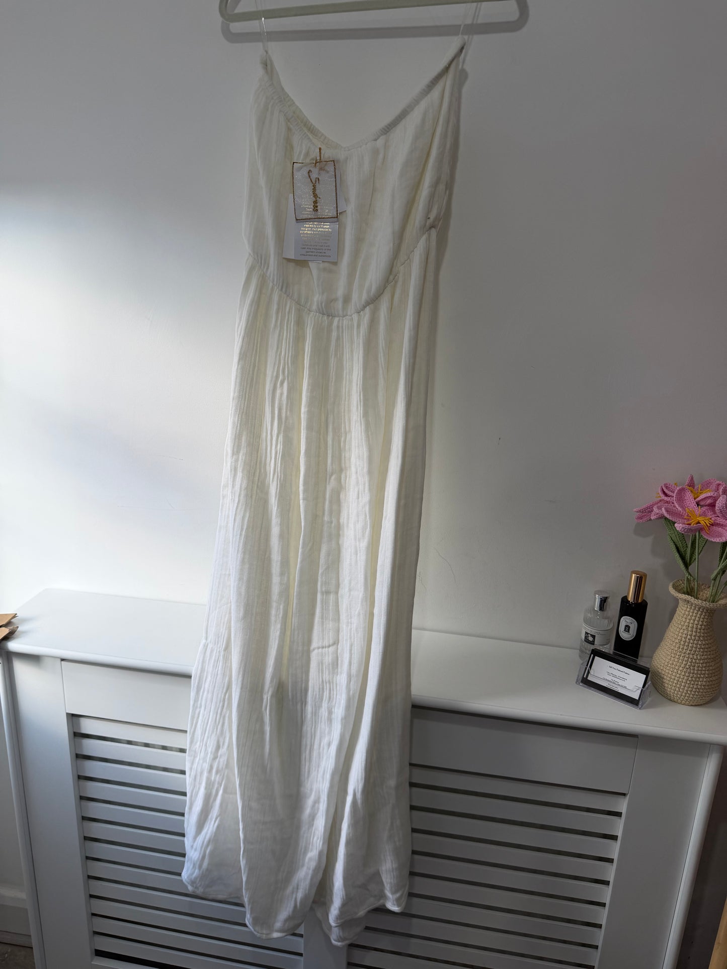 Preloved Cream BNWT Sundress Cover up Dress, L/XL