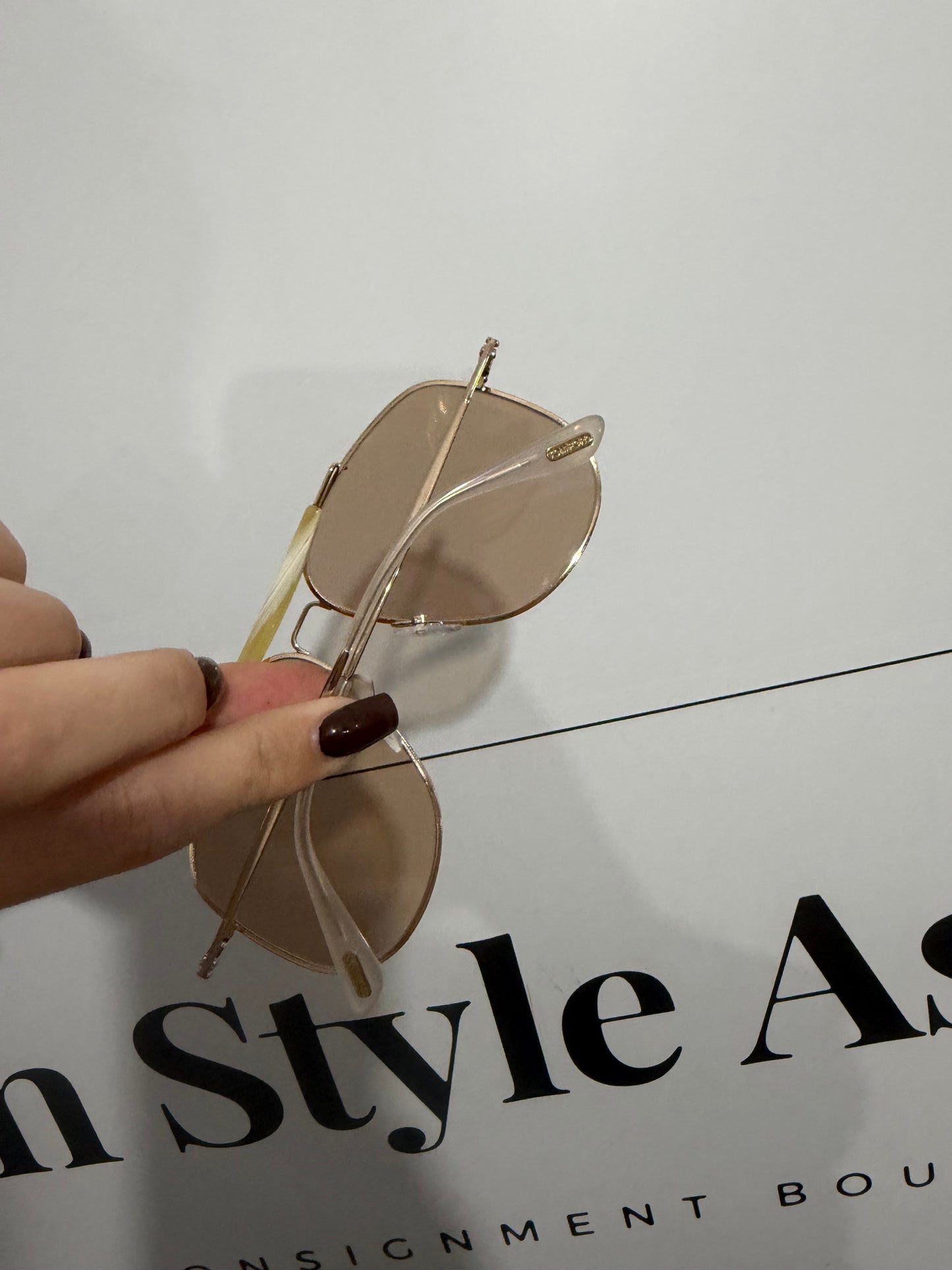 Rose gold Tom Ford Sunglasses