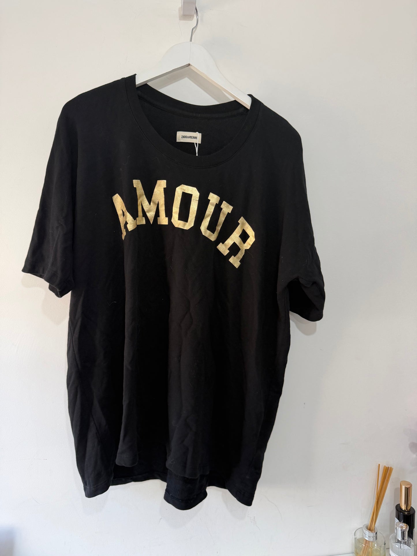 Preloved Black Zadig & Voltaire T Shirt, Large
