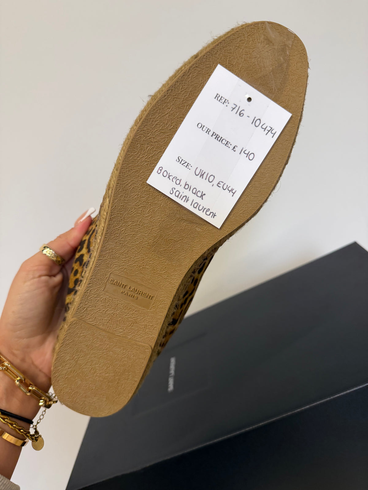 Preloved Saint Laurent Espadrilles EU 44 - UK 10 Leopard Print