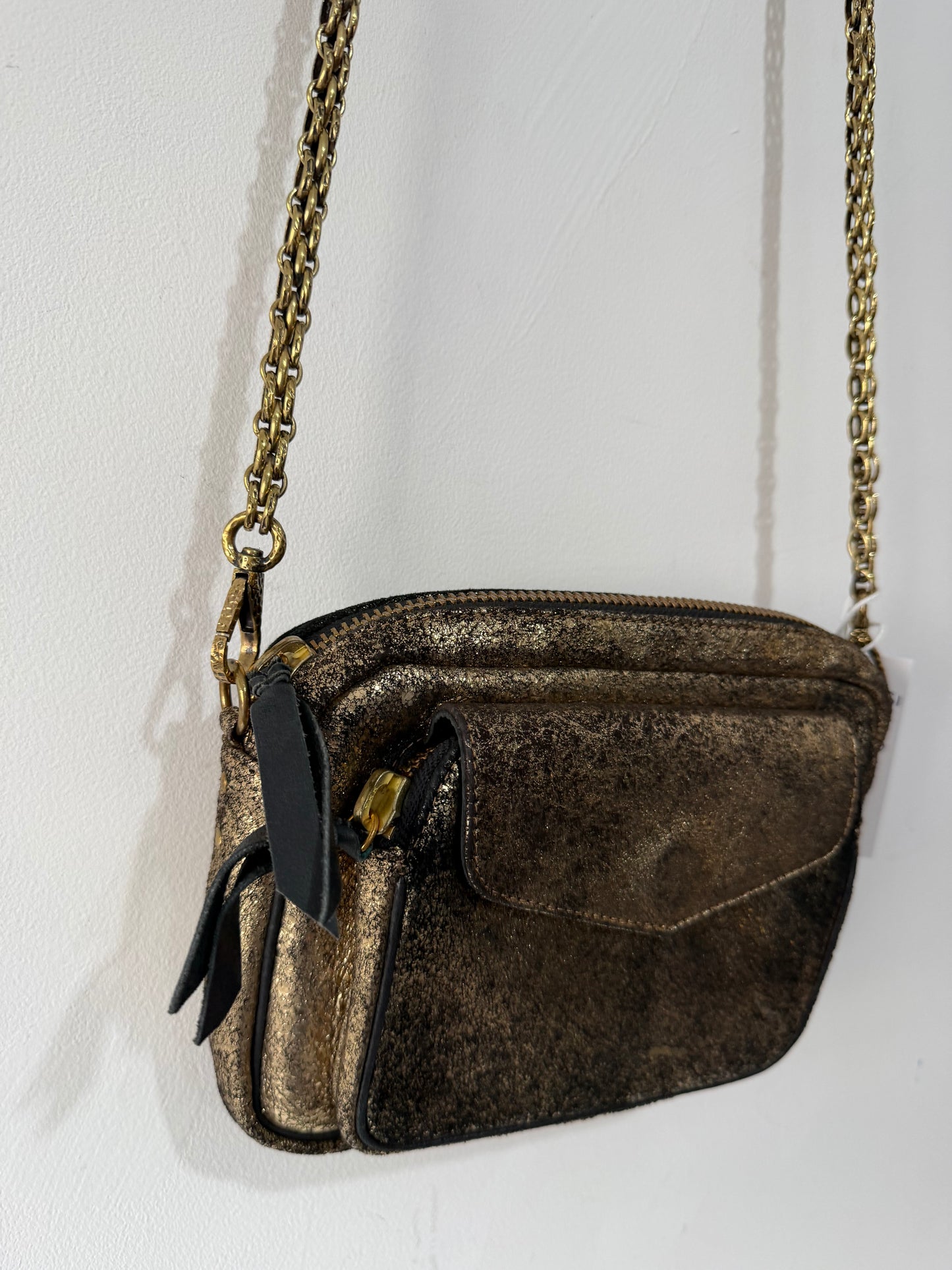 Preloved Claris Virot Crossbody Bag Gold