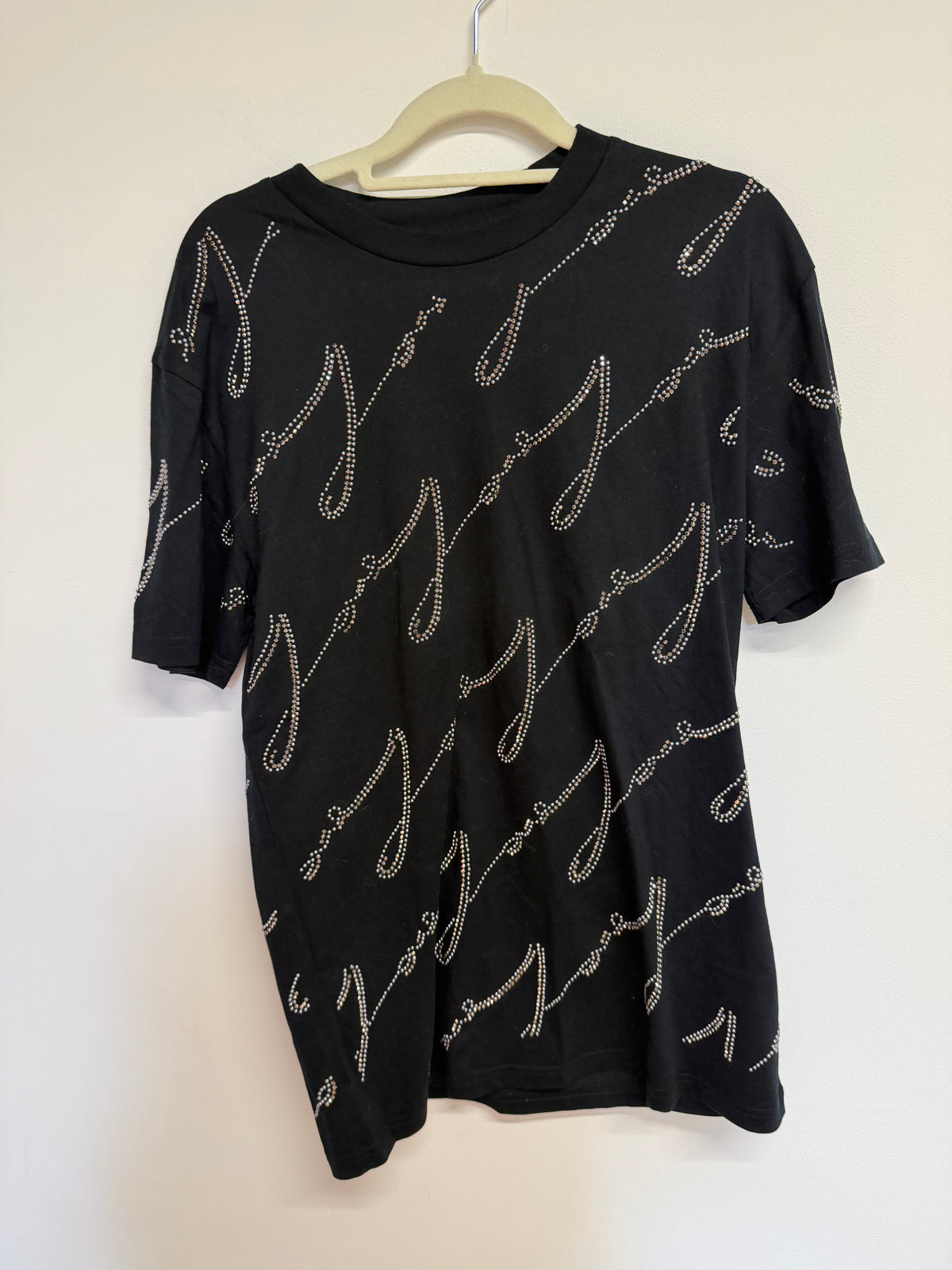Preloved Giambattista valli X H&M Tshirt XS Black, with silver embellishments