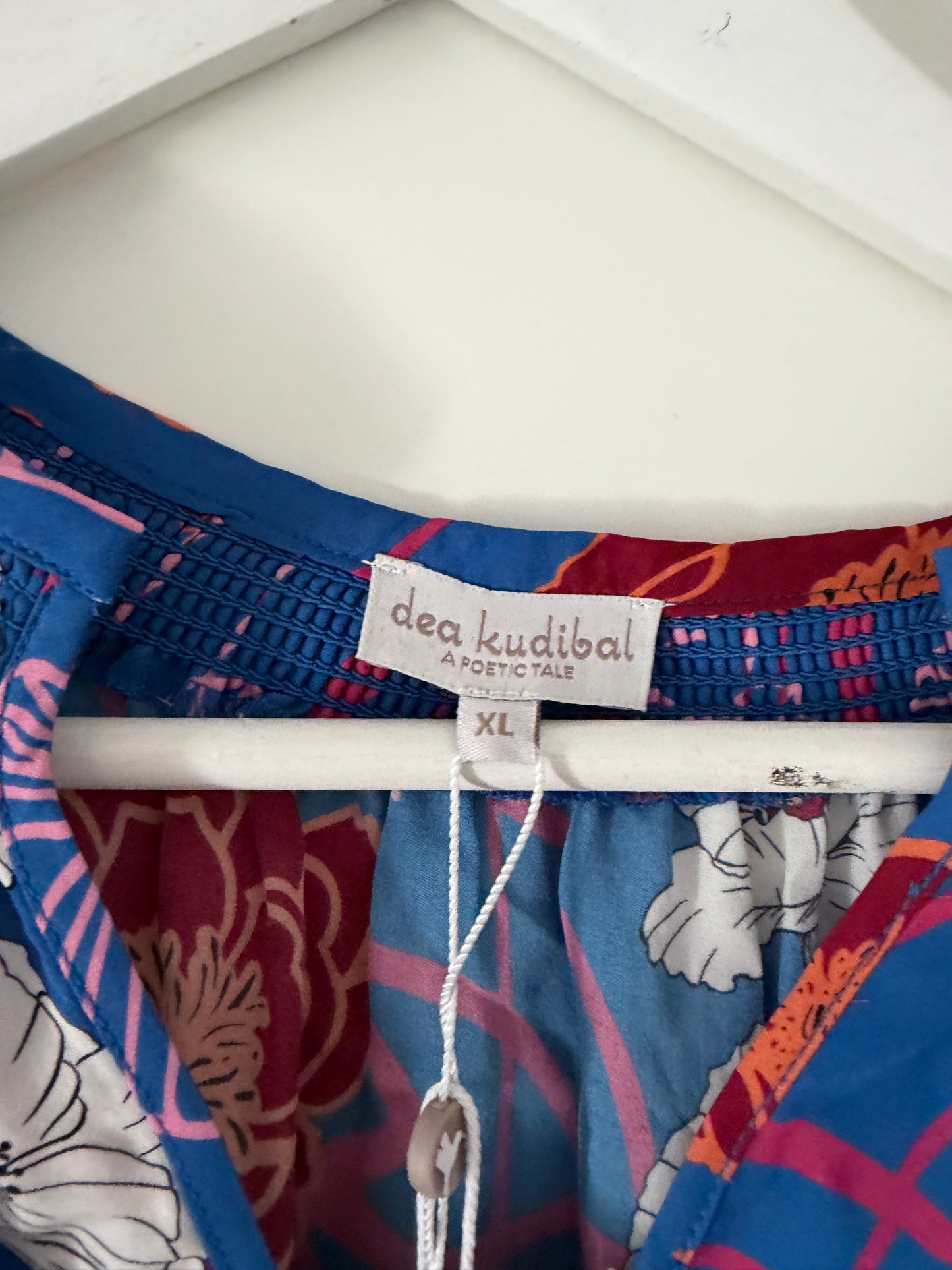 Pre-loved Pattern Blue/Red Dea Kudibal Blouse, XL, BNWT