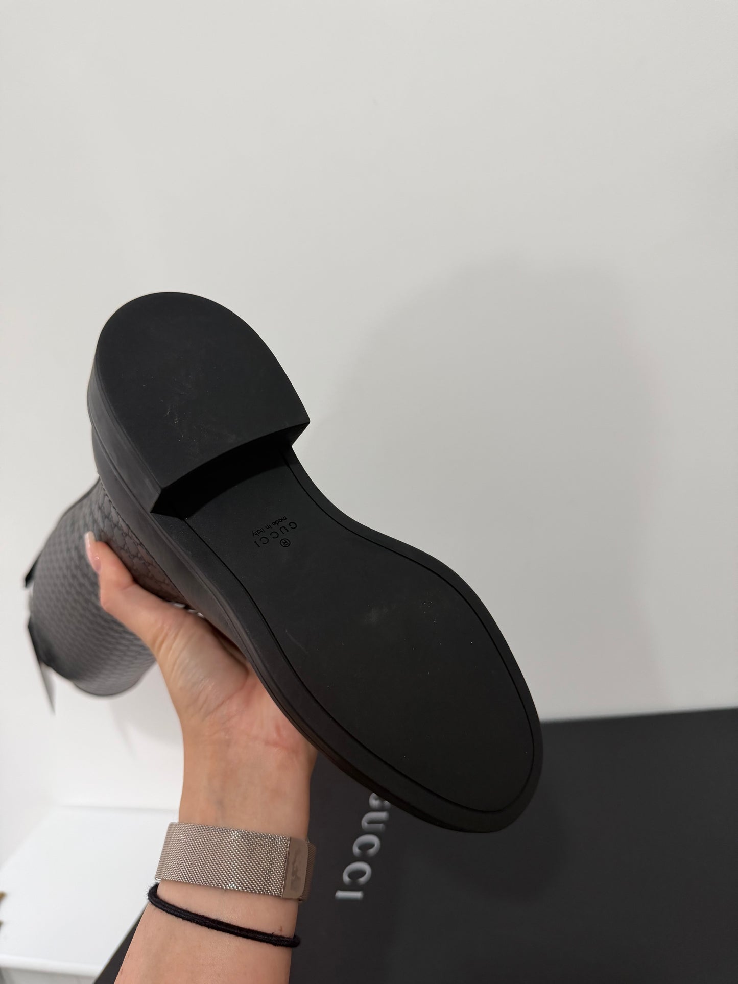Pre-owned, Brand New Black Guccissima Gucci Riding Boots, Size 35 (UK 2)