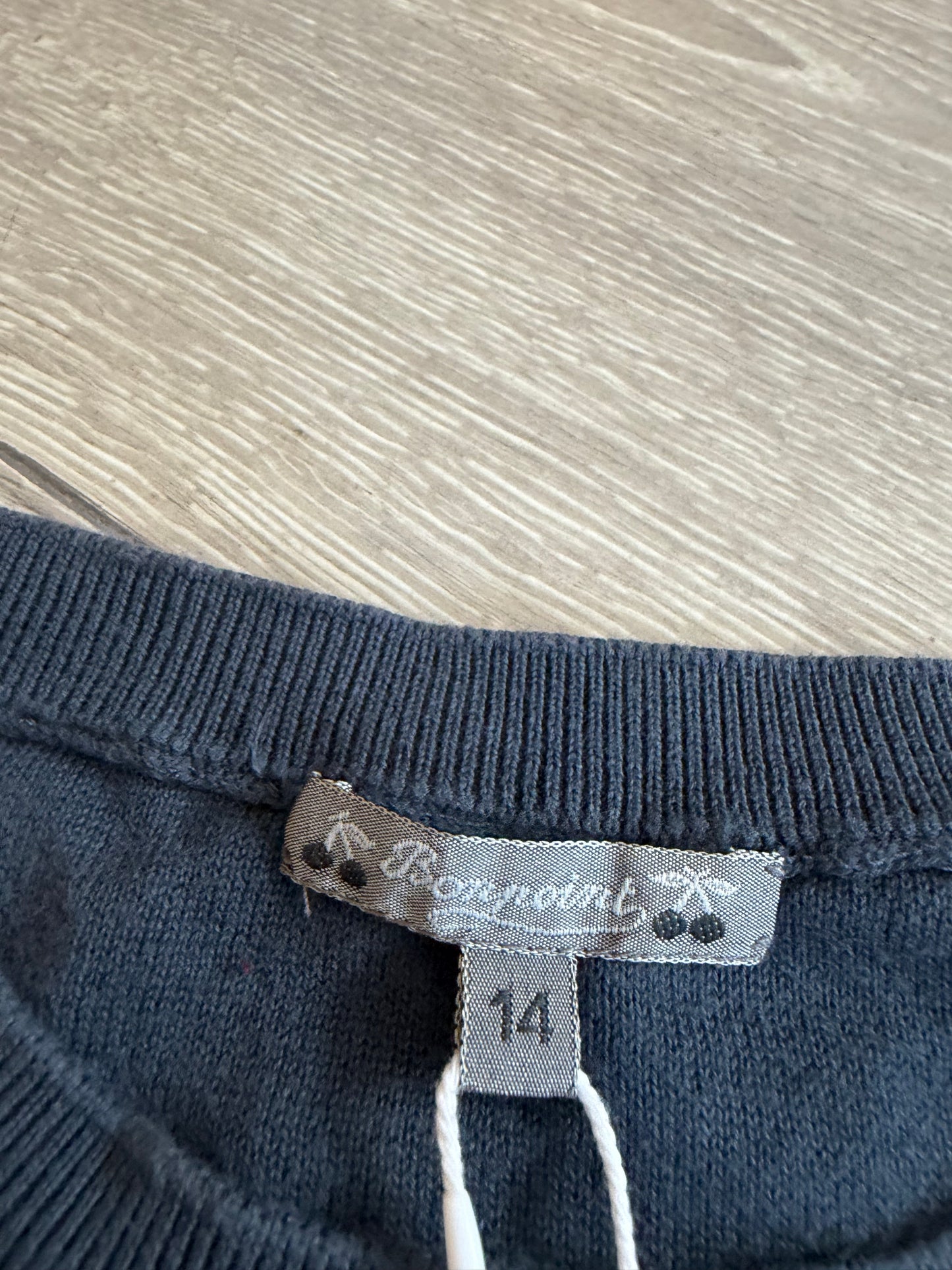 Preloved bundle of 2, blue and red Bonpoint Kids sweater, Age 14