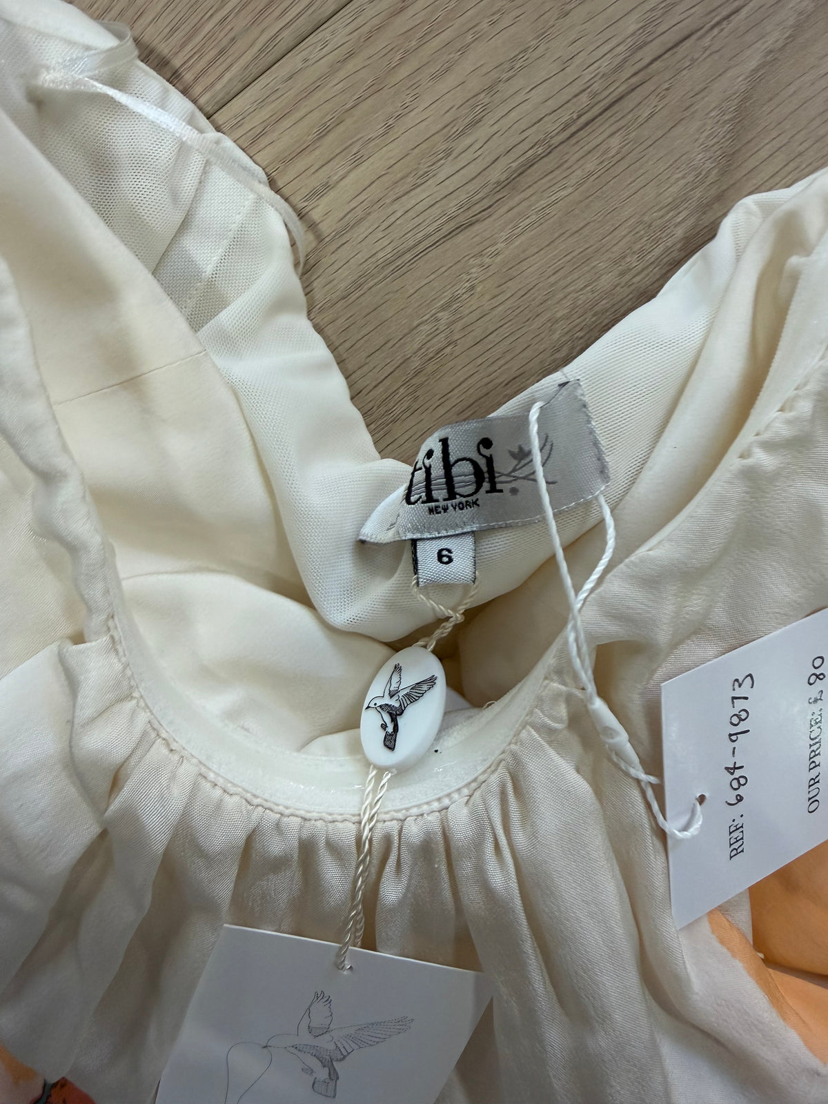 Preloved Tibi Dress, Size 10 White floral