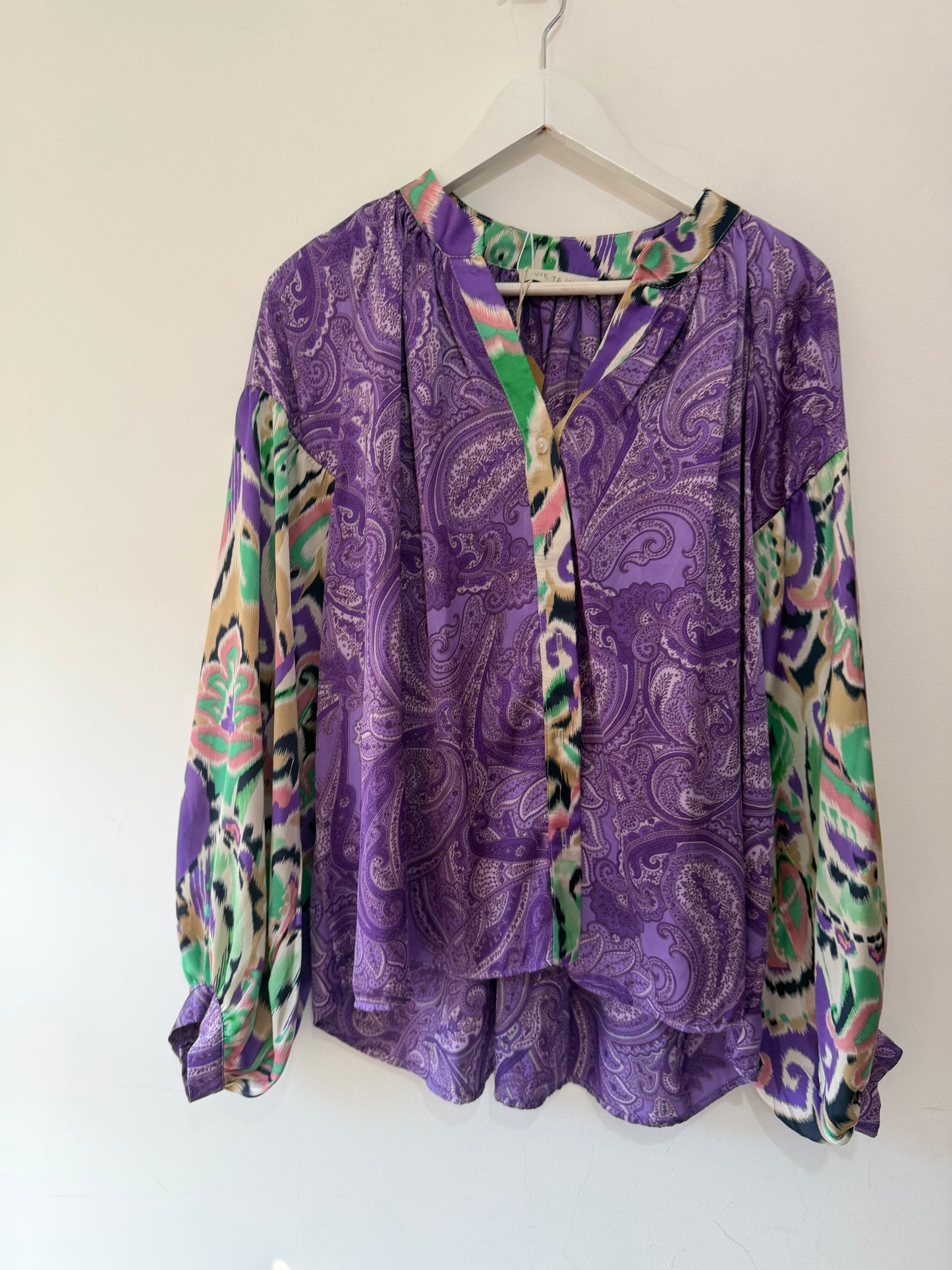 Preloved Purple Multi BNWT Vie Ta Vie Blouse, One Size