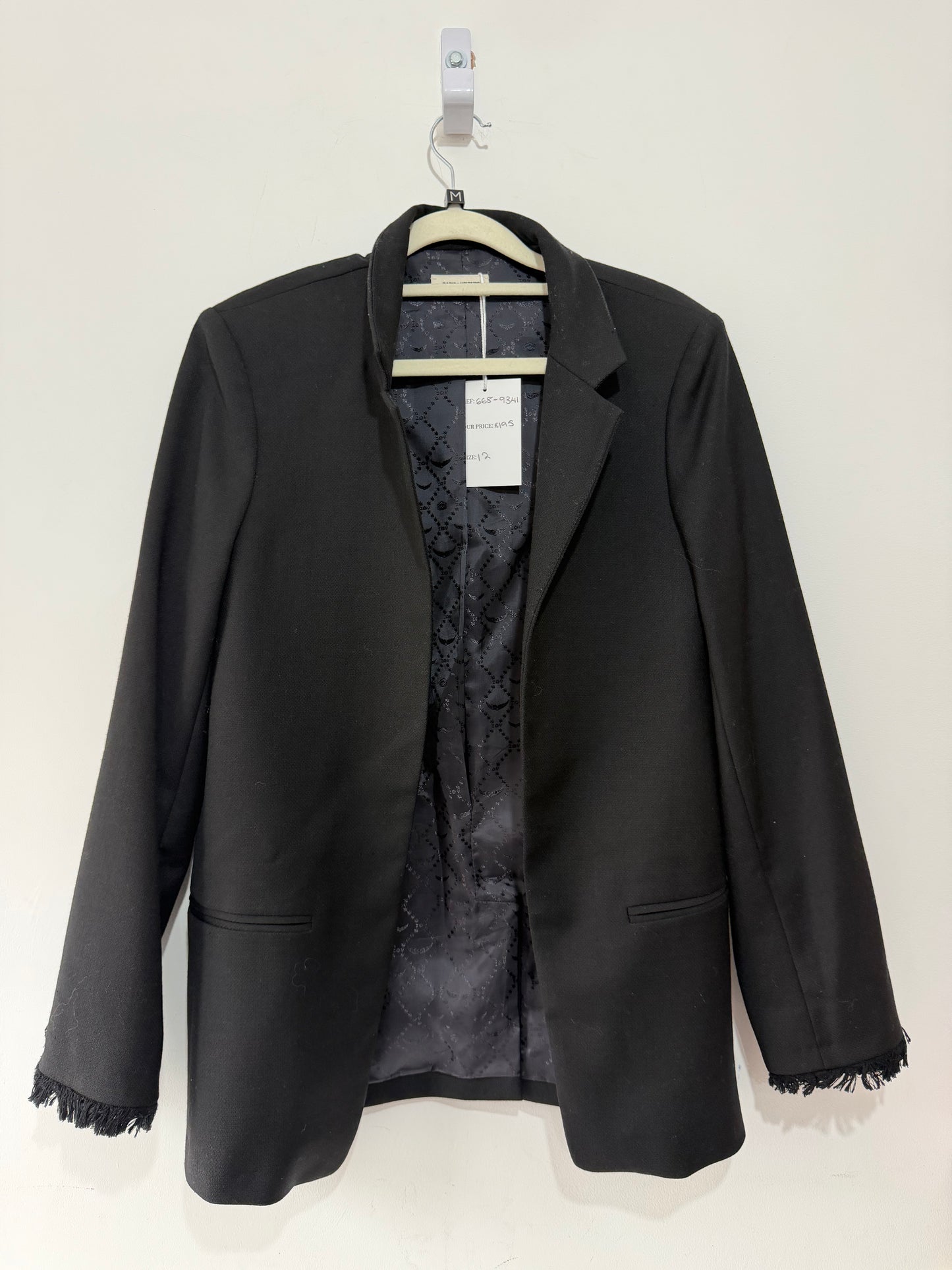 Preloved Zadig & Voltaire Jacket Size 12 The Volly, Black