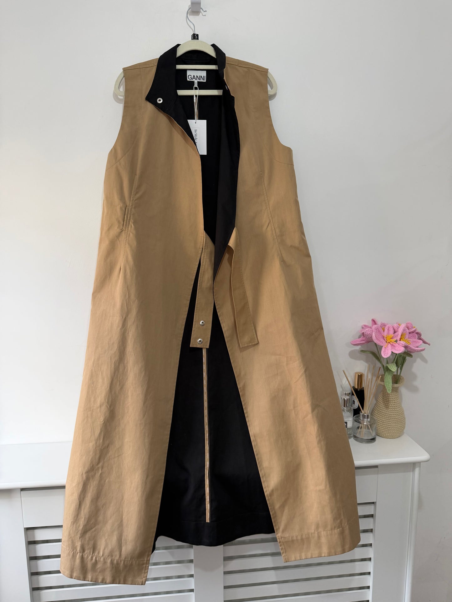 Preloved Ganni jacket Size 10 Beige