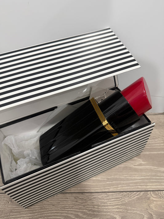 Black Red Lulu Guinness Lipstick Bag Boxed - Gift Idea!