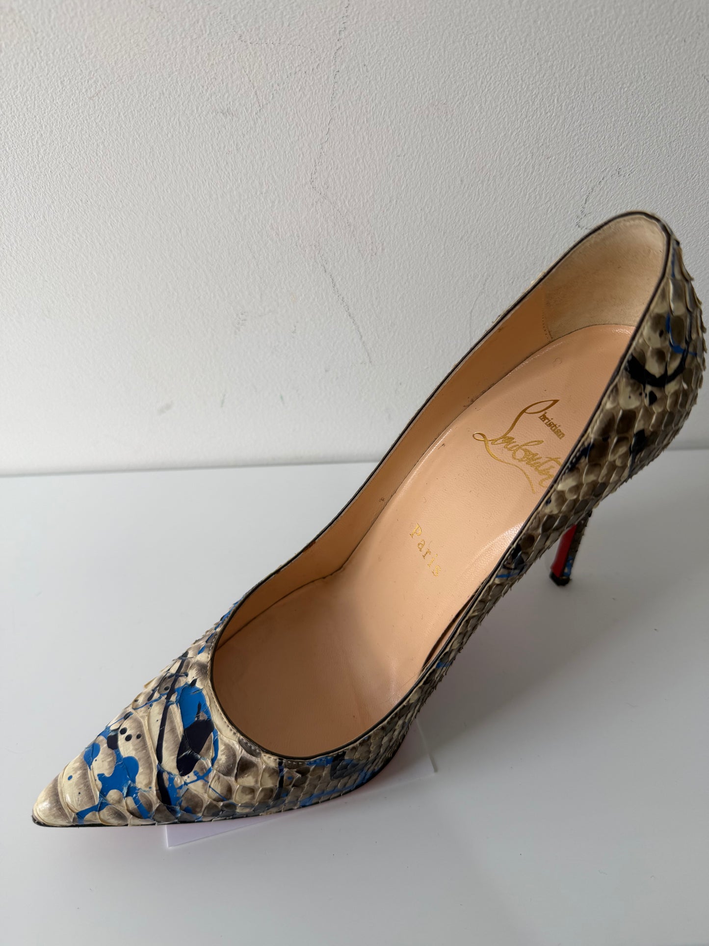 Preloved Python Christian Louboutin Heels So Kate, Size 35 (UK 2)