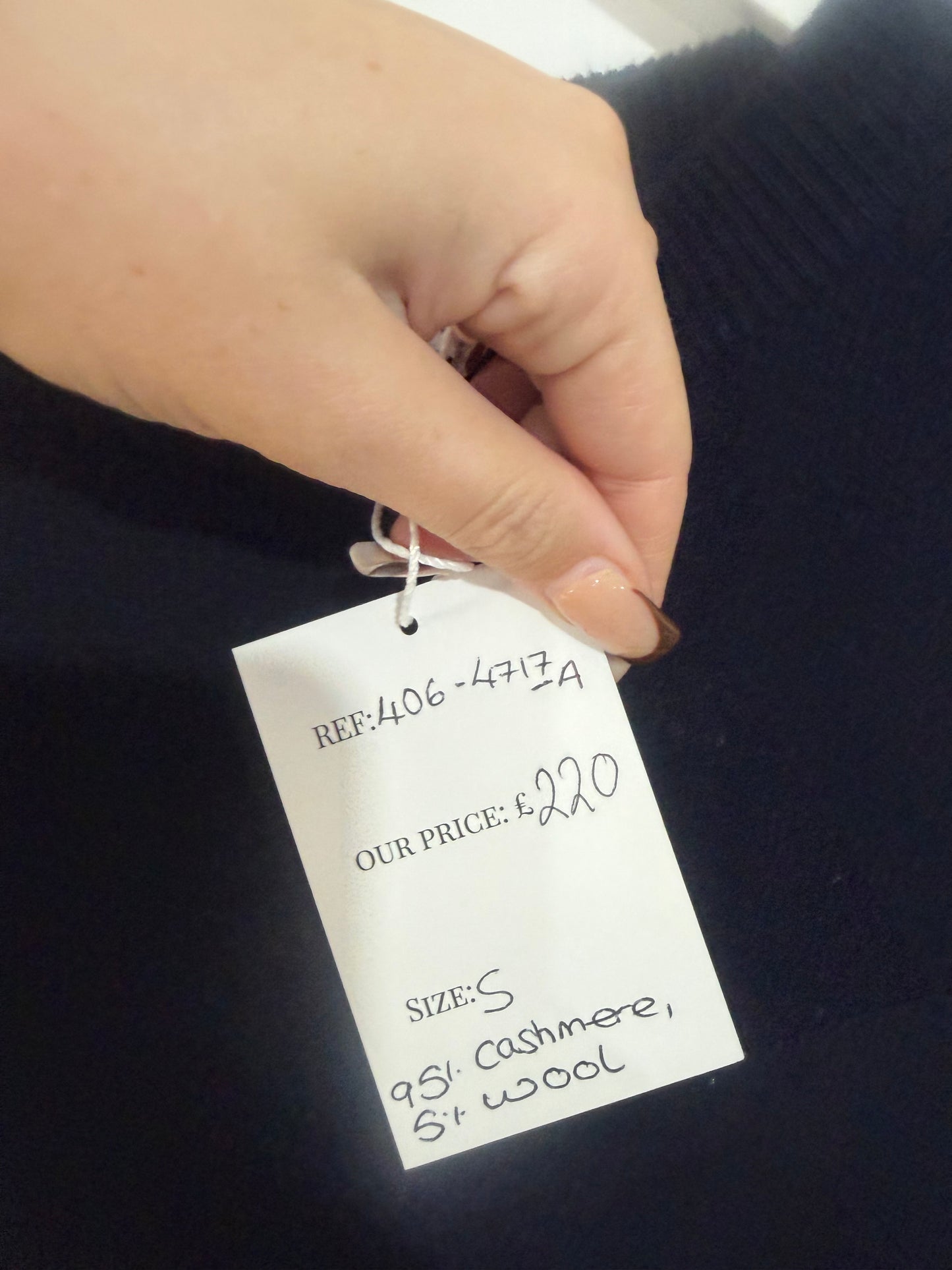 Raey Navy - 95% Cashmere, 5% Merino Wool Dress, Size S