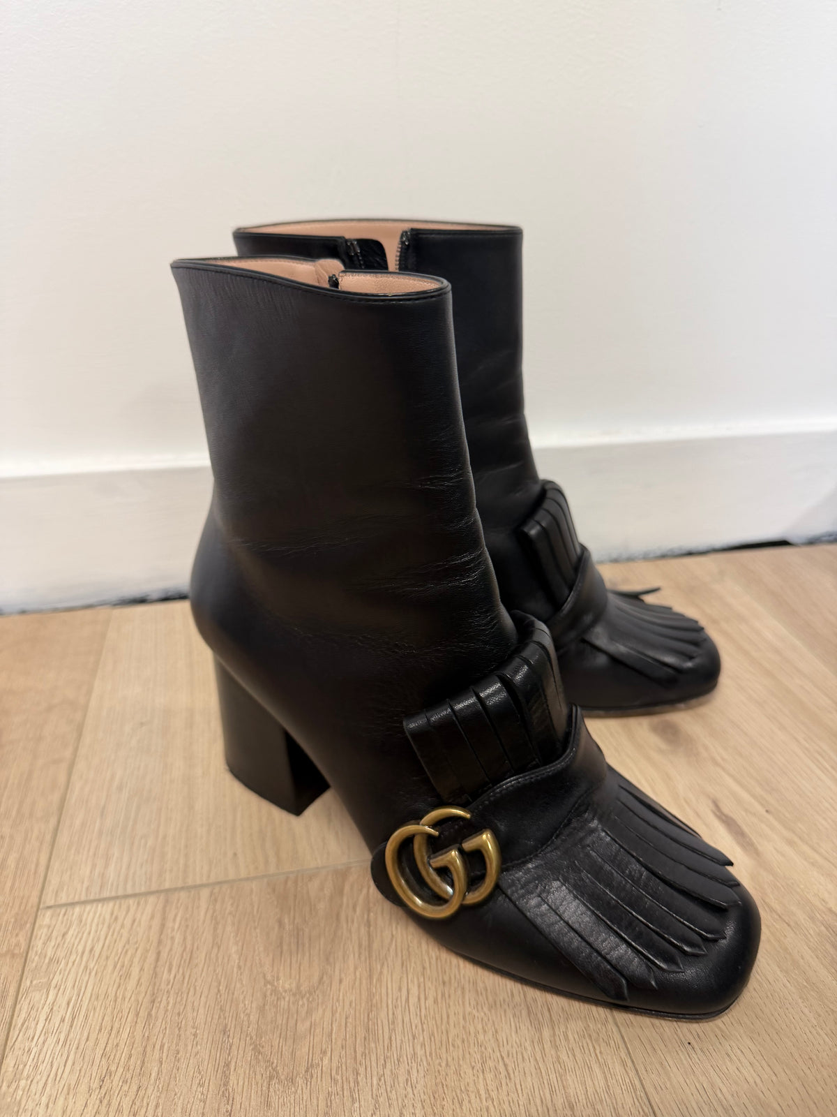 Preloved Gucci Marmont Boots Size 5 - 38 Black