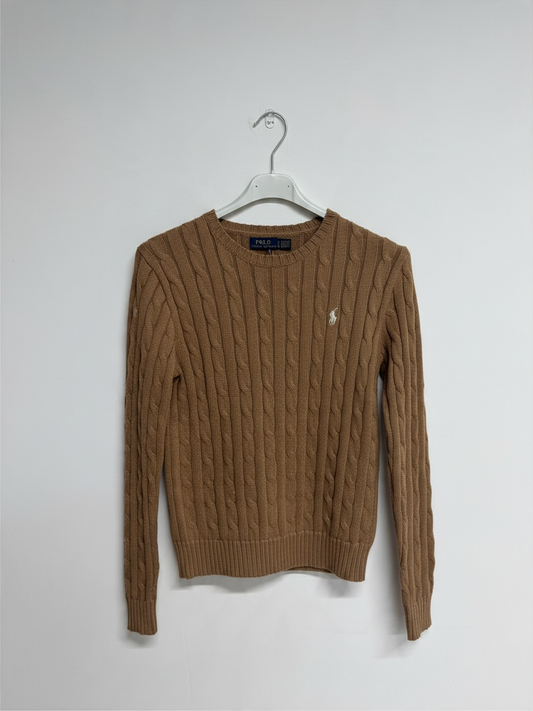 Preloved Polo Ralph Lauren Jumper Size Small Beige