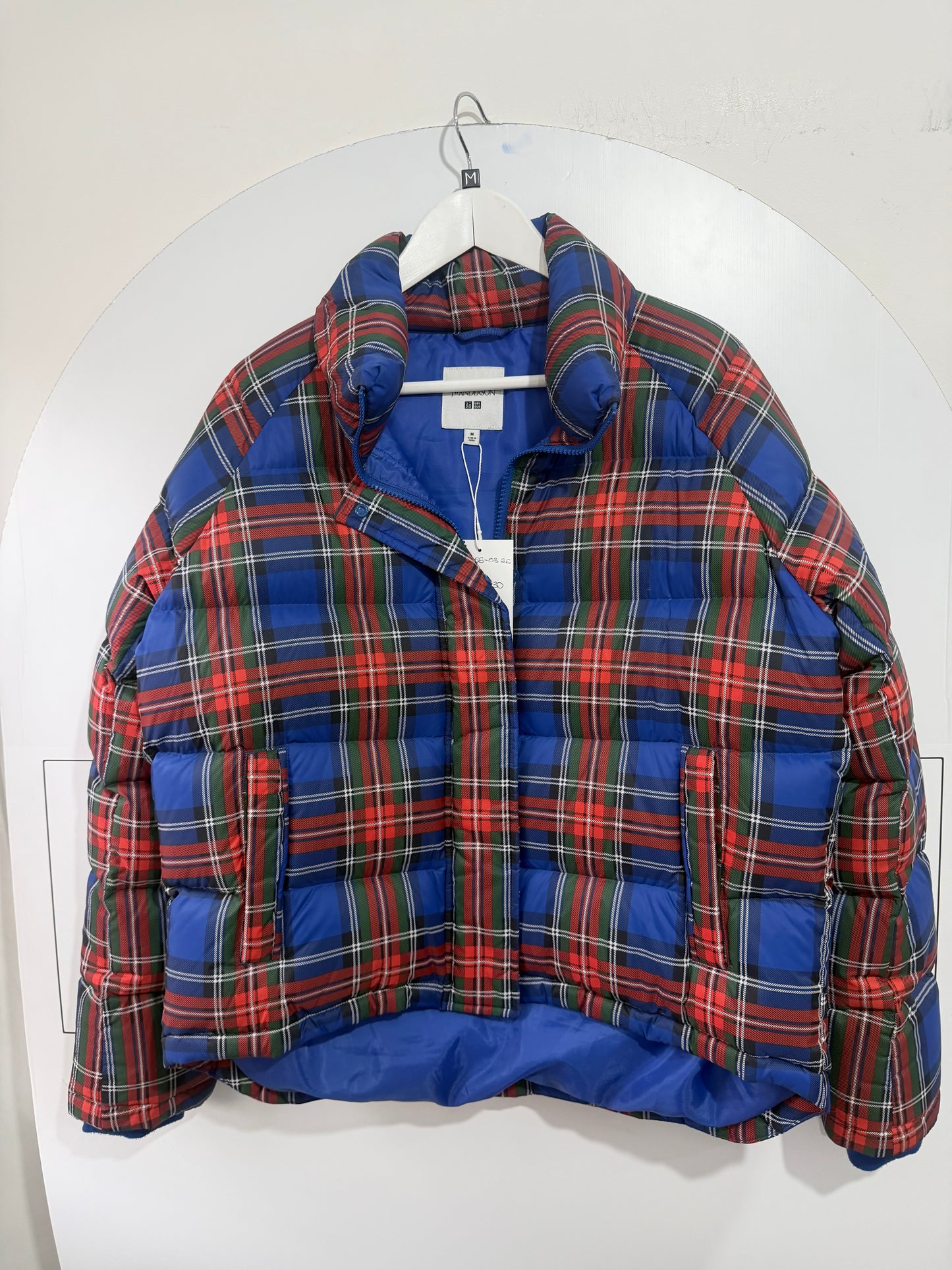 Tartan JW Anderson X Uniqlo Puffer Coat, Size M