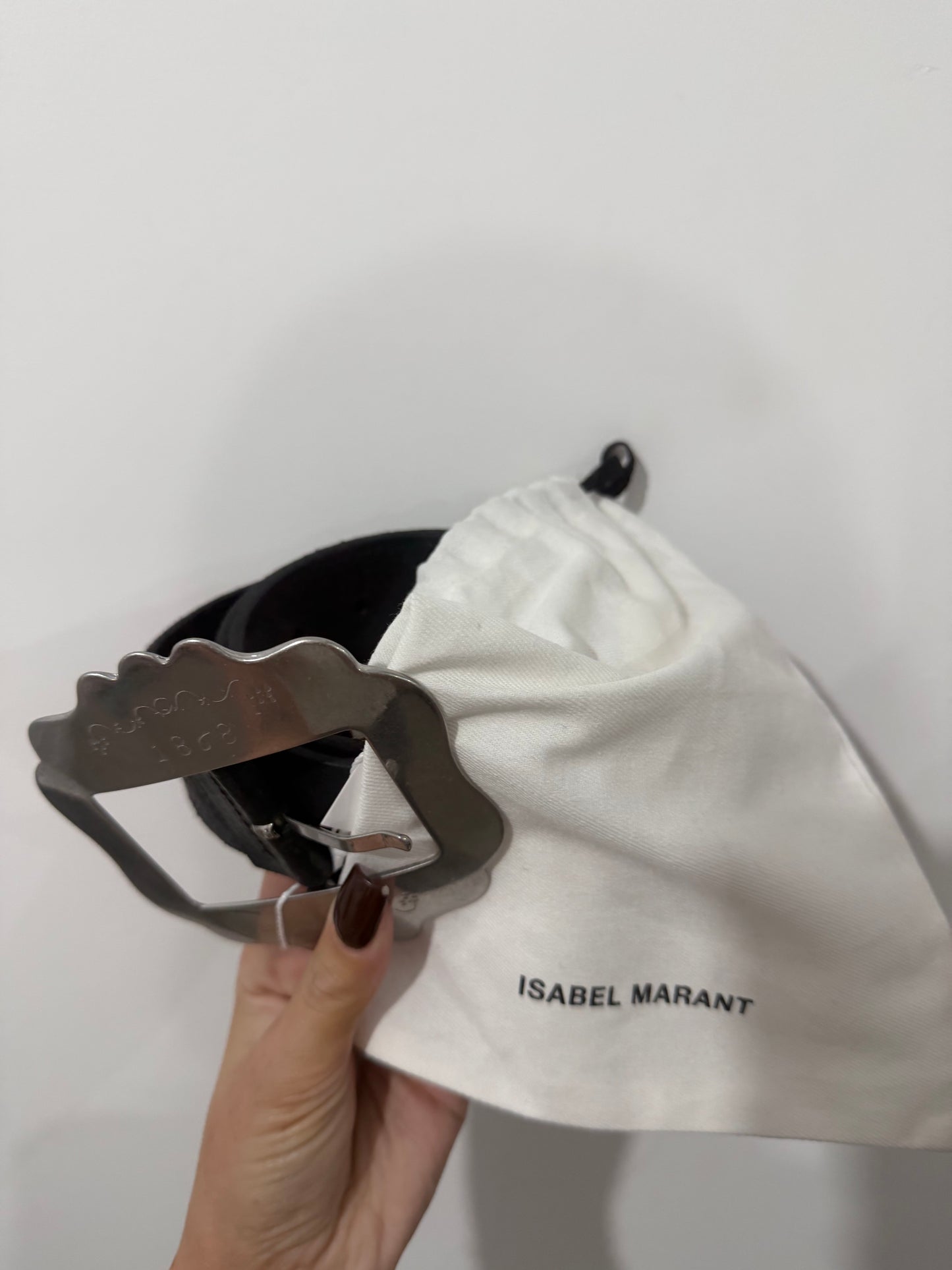 Black and Silver Isabel Marant  Belt, 85