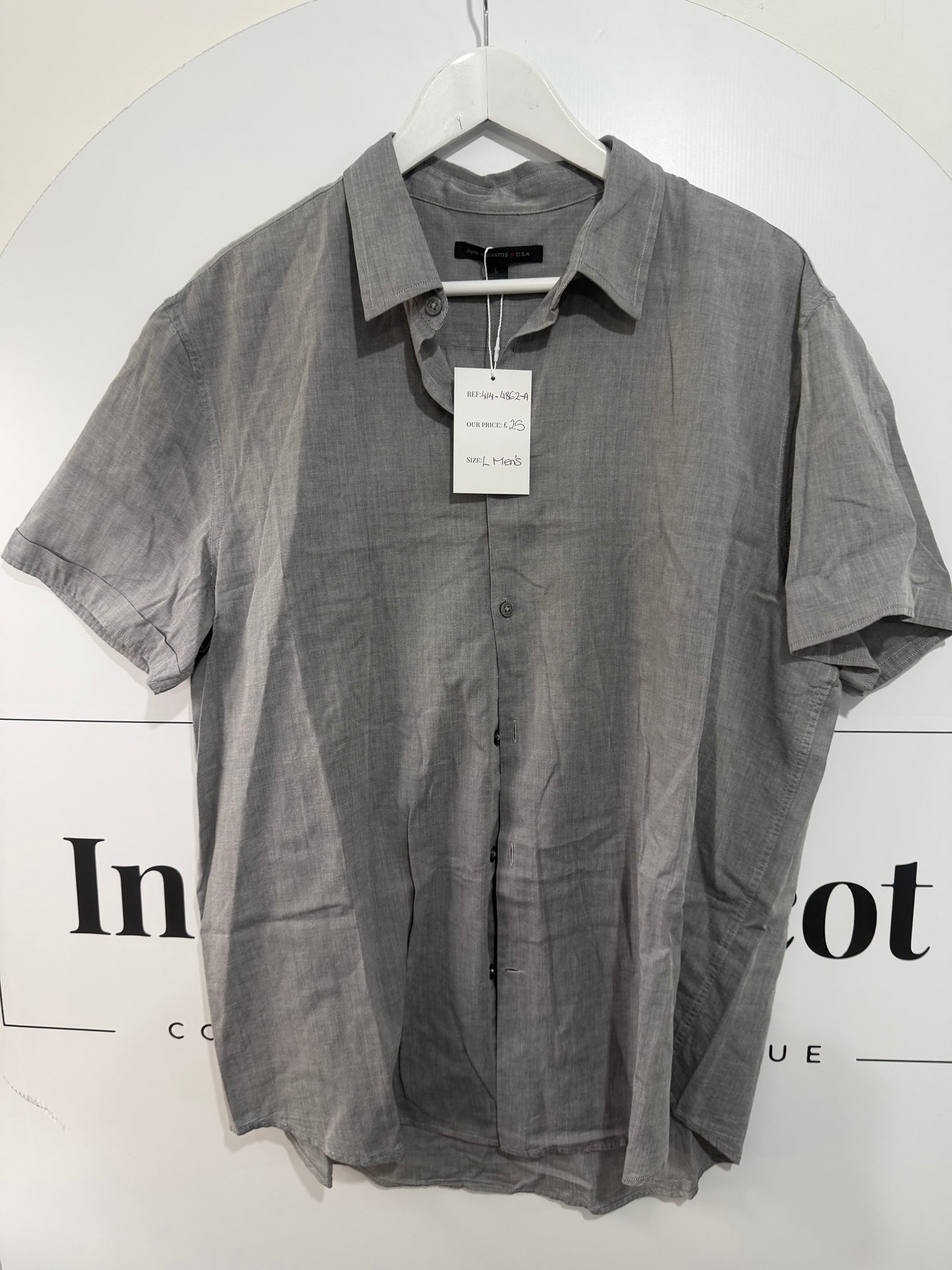 Grey John Varvatos Men’s Shirt, Size L