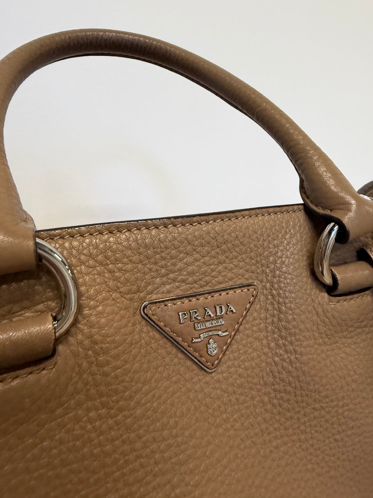 Preloved Prada Handbag Light Brown