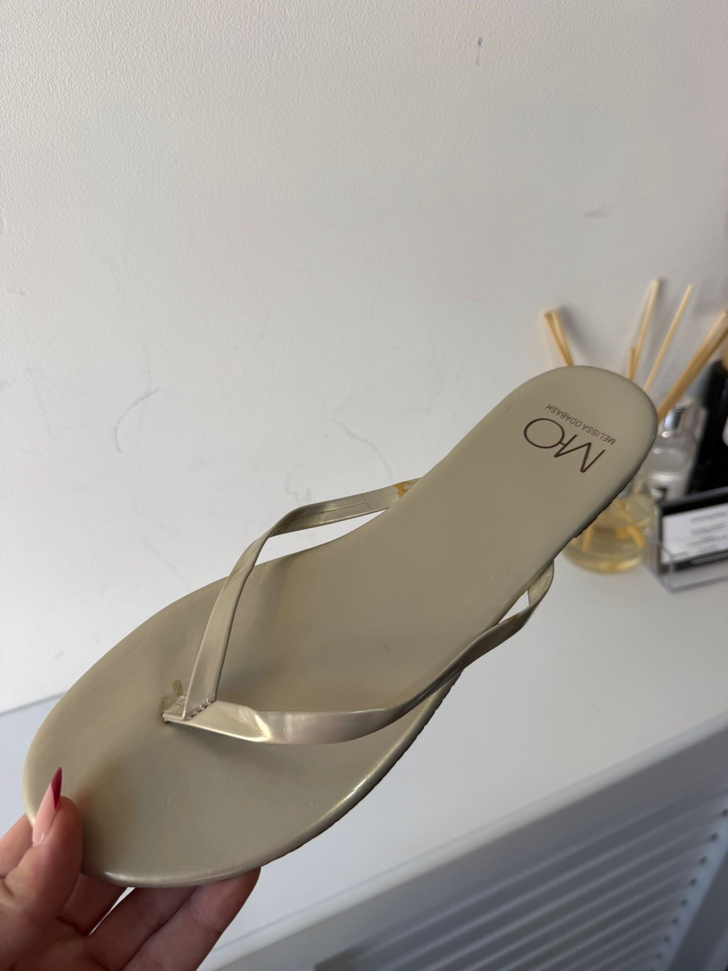 Pre-loved Gold Melissa Obabash Sandals, 7