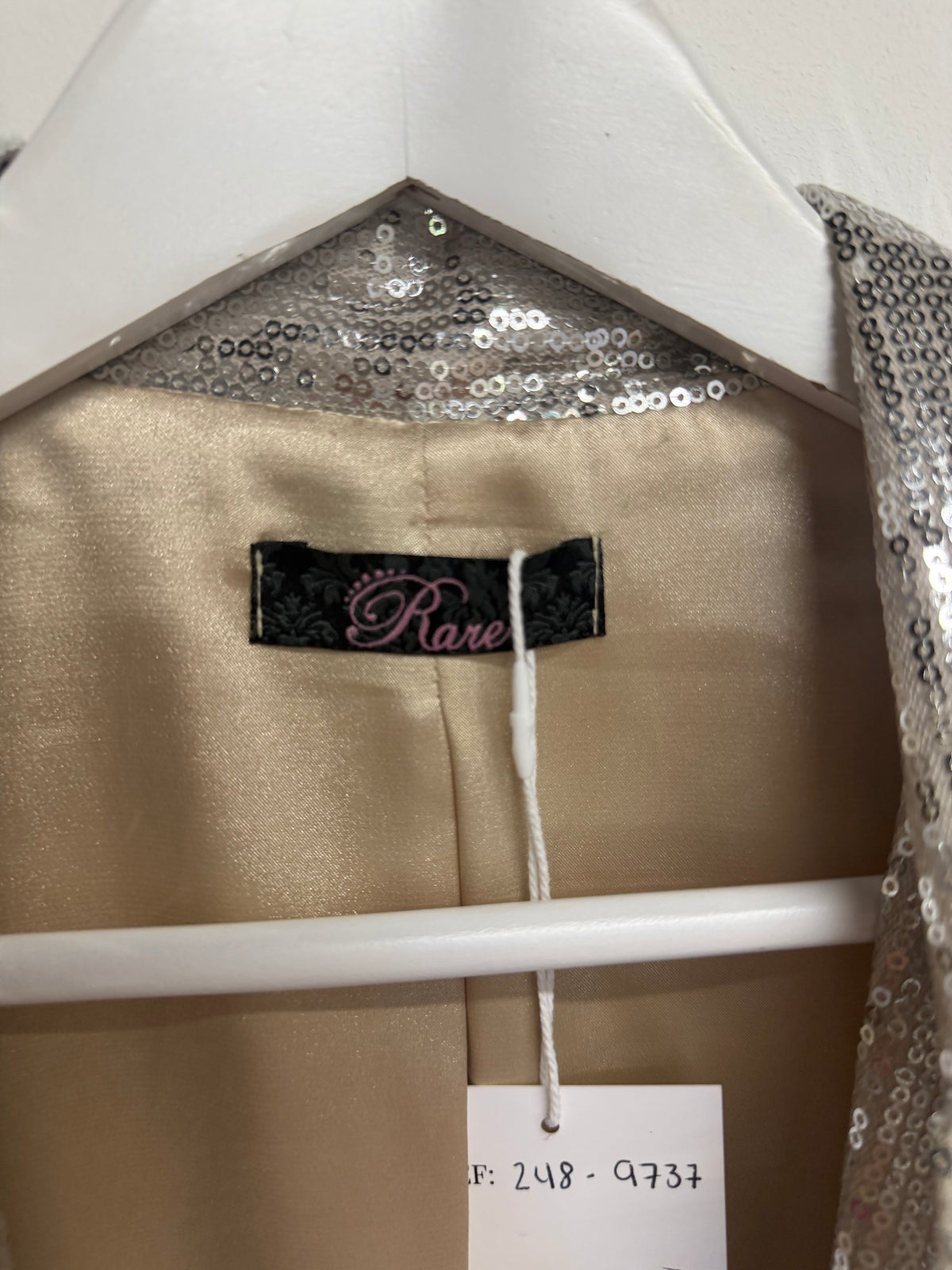 Preloved Rare Blazer Size Small Gold diamantés