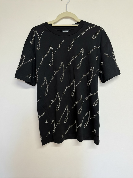Preloved Giambattista valli X H&M Tshirt XS Black, with silver embellishments