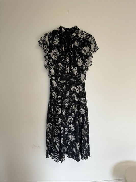 Preloved All Saints Dress Size 6 Black Multi