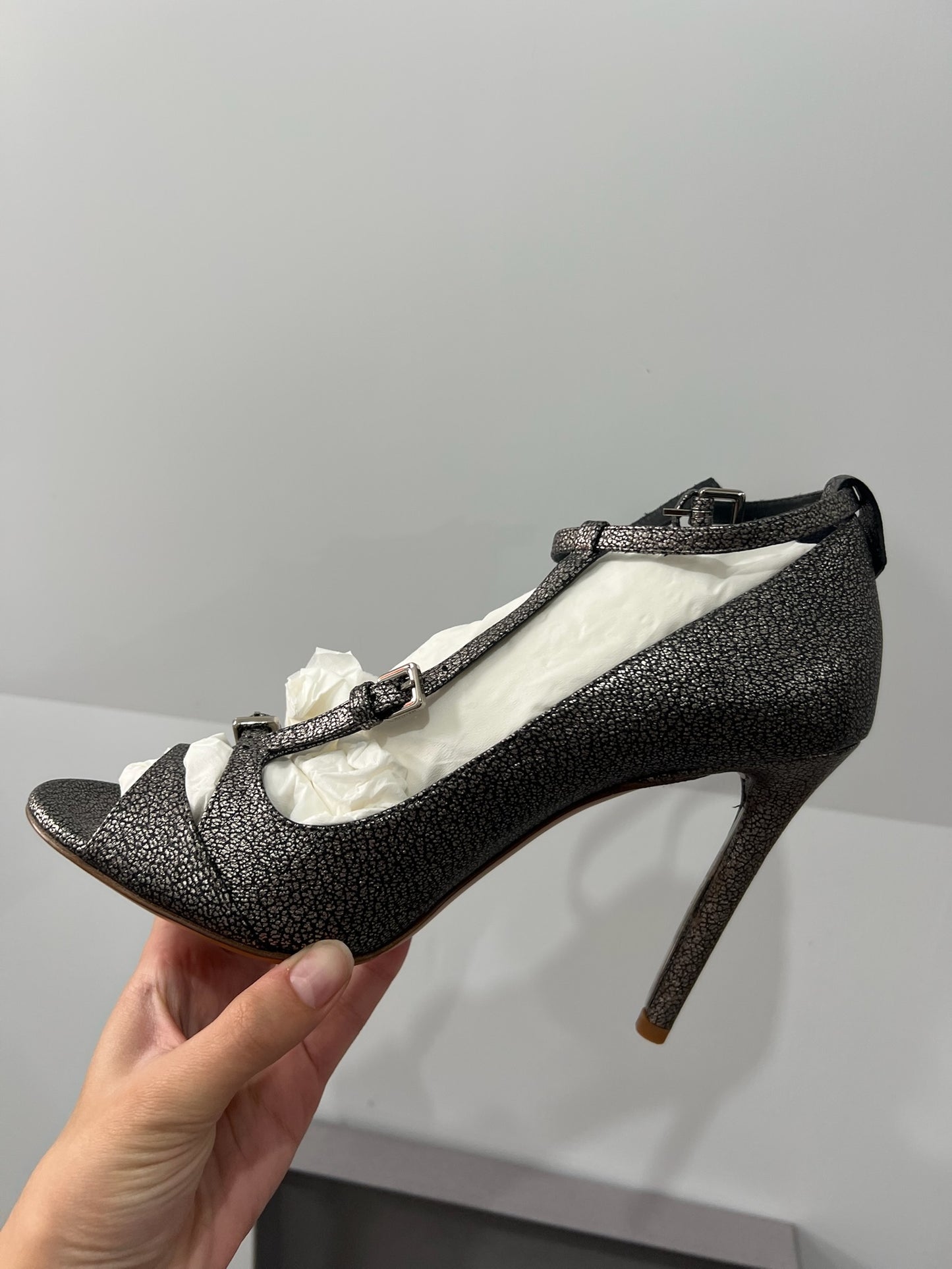 Silver Mulberry Heels, 38-5