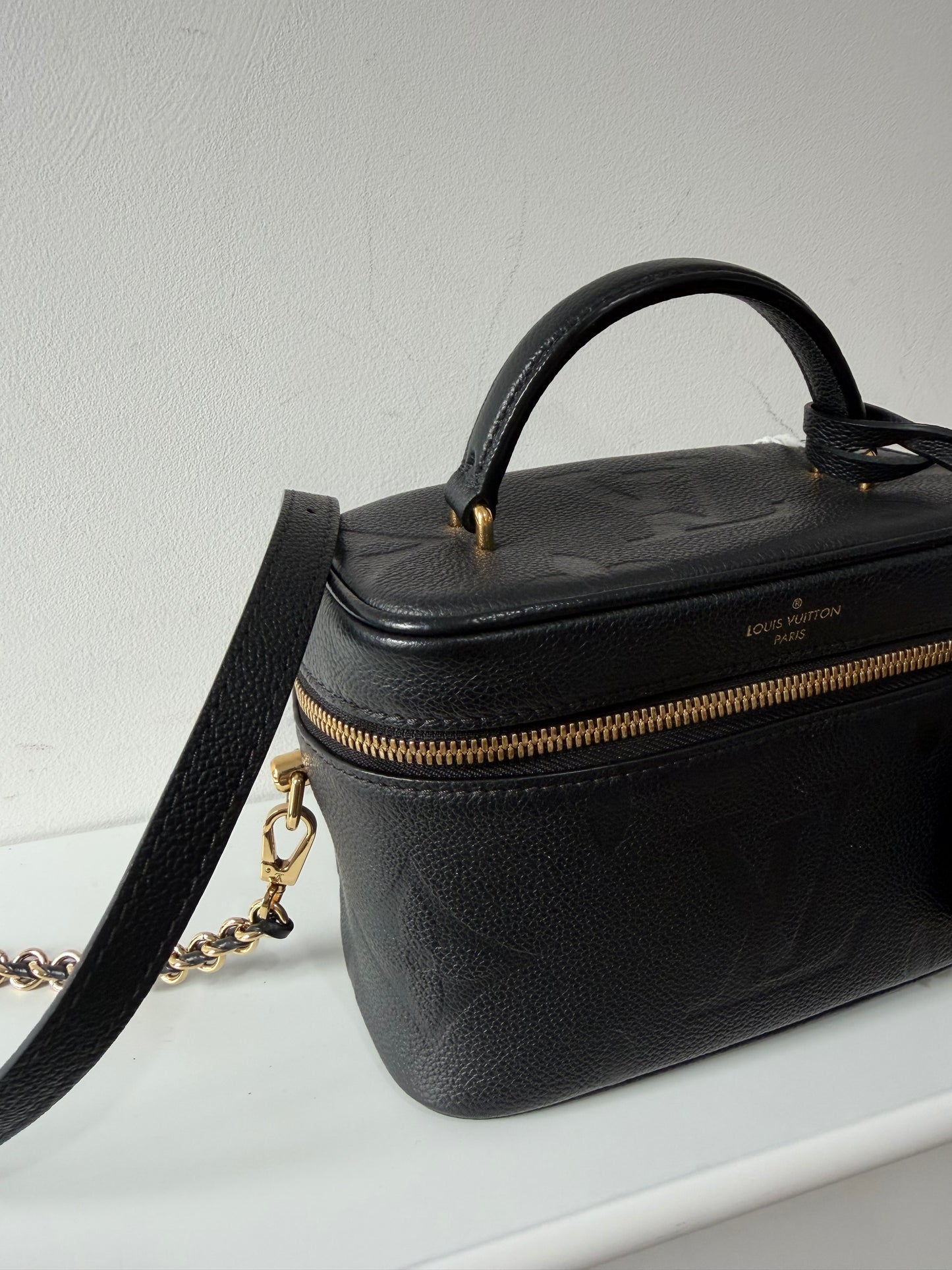 Preloved Black Monogram Louis Vuitton Vanity Bag