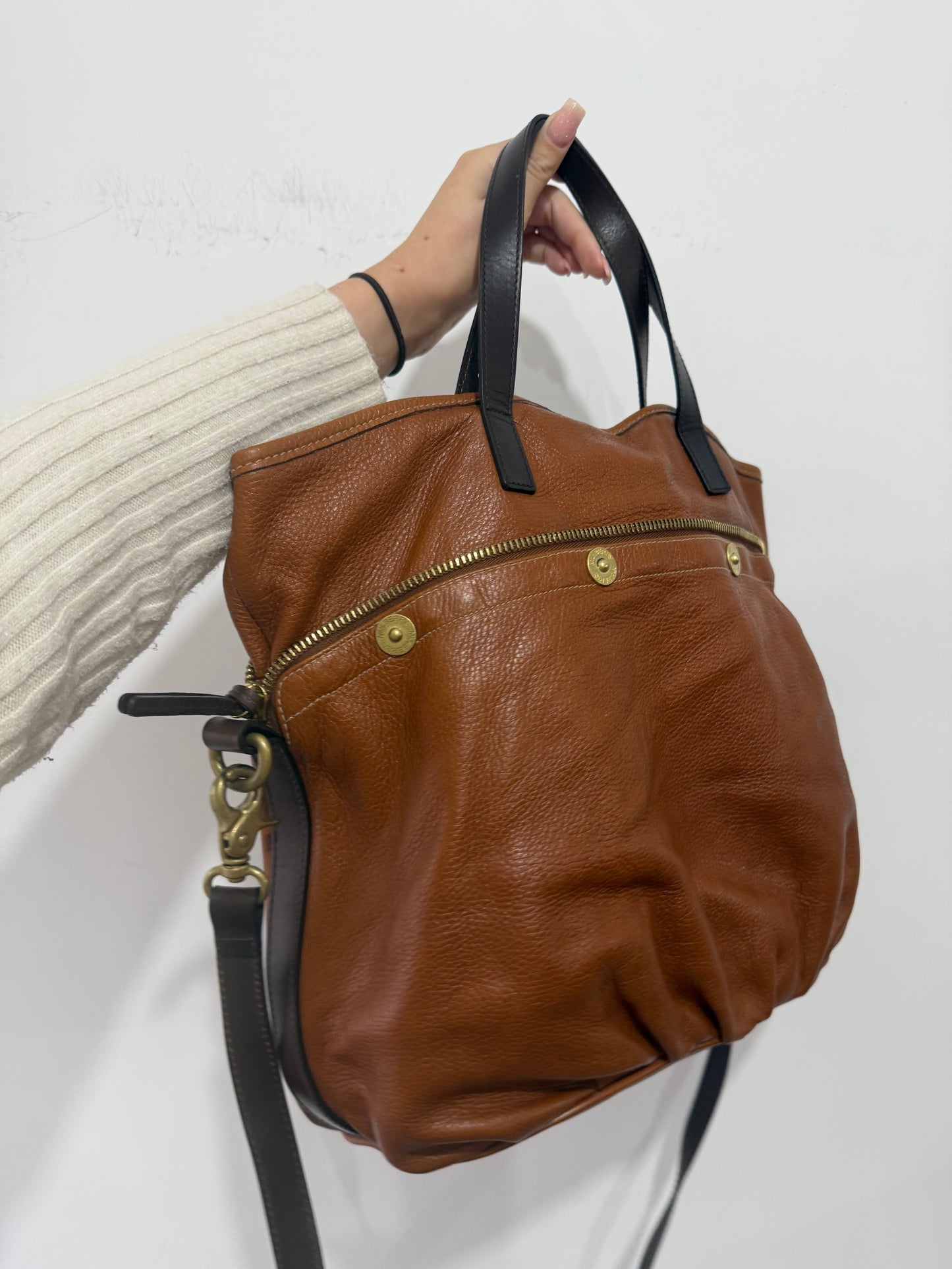 Oak Mulberry Mitzy Hobo Bag, Calfskin Leather