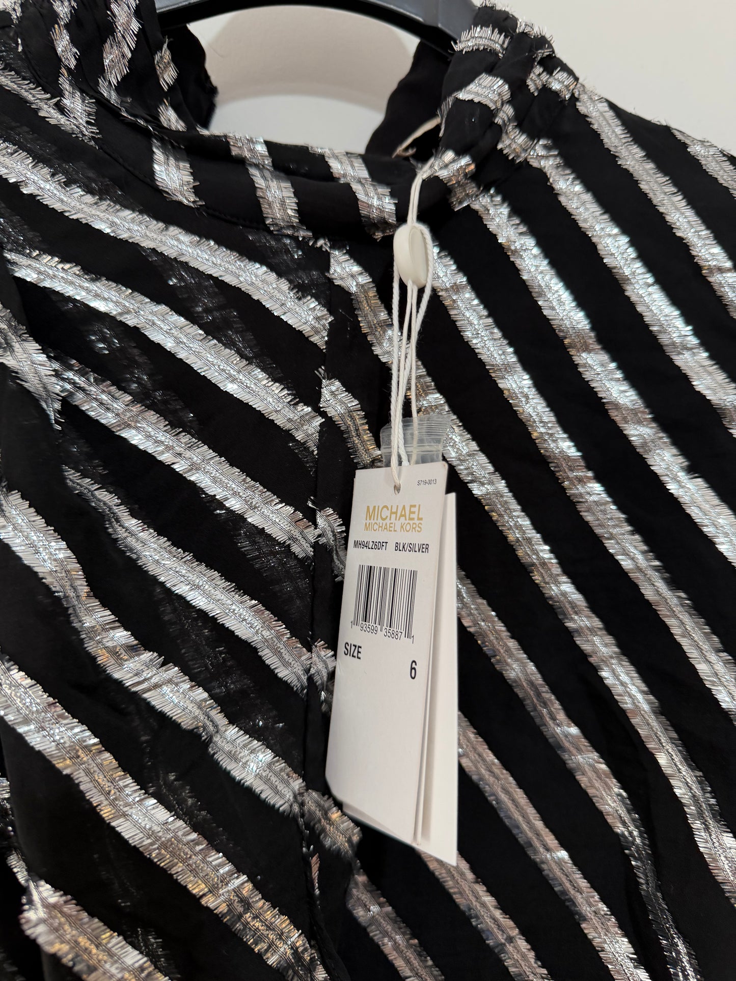 Preloved Michael Kors Blouse Size 10 Black BNWT