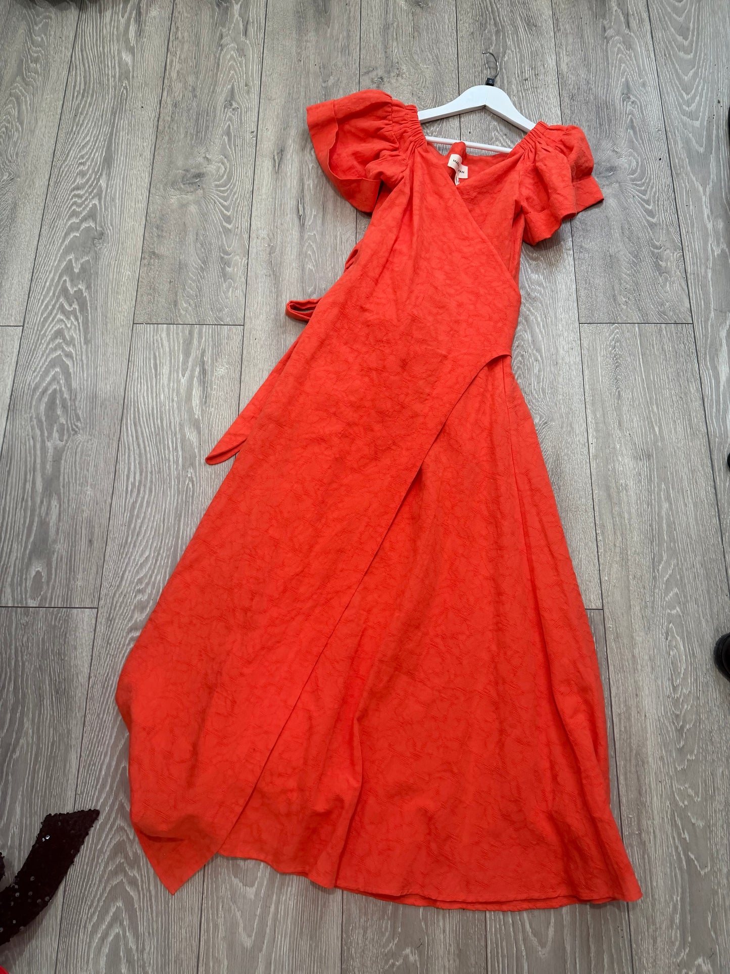 Orange Mara Hoffman Wrap Dress, Size Small