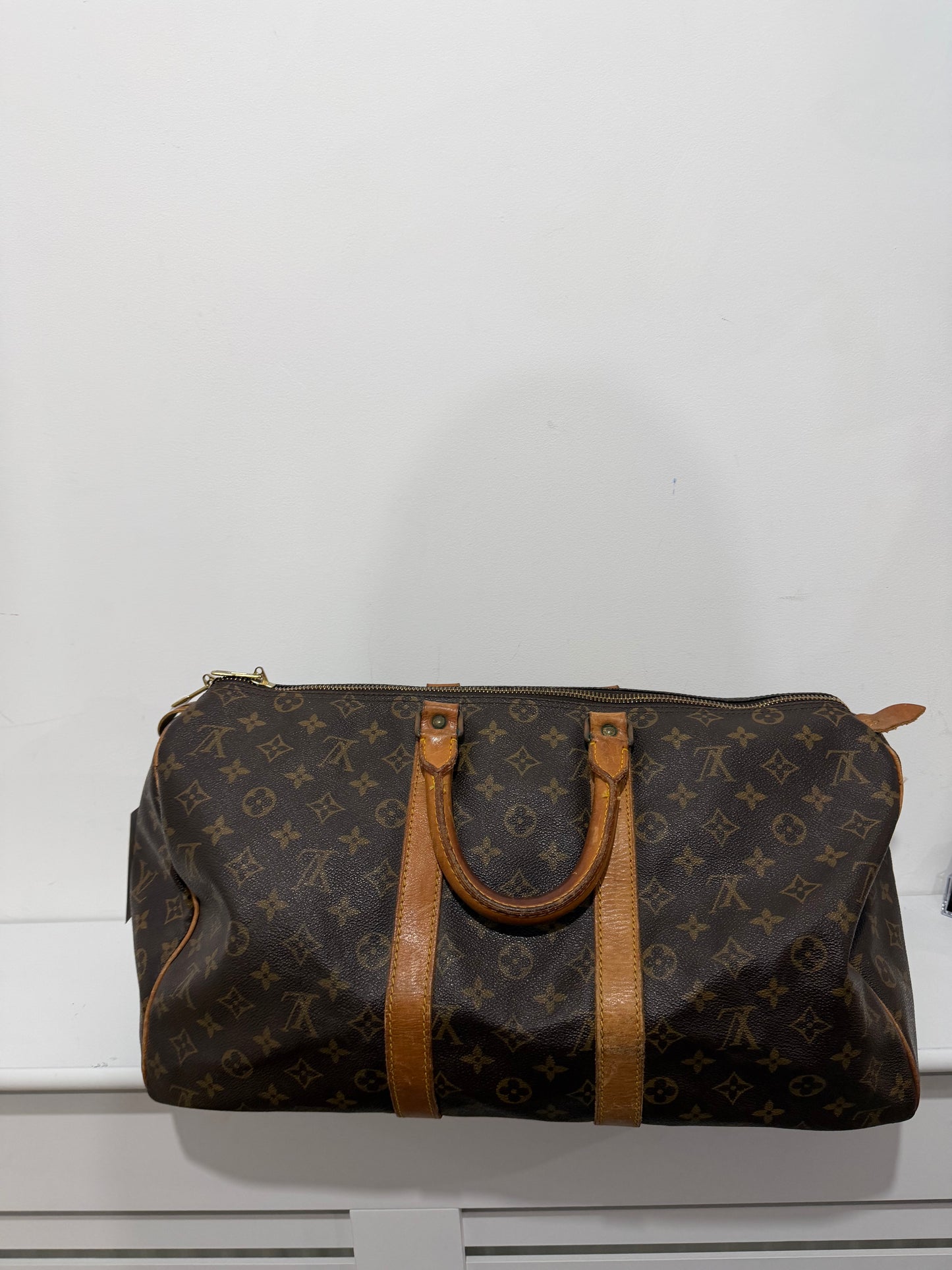 Preloved Monogram Louis Vuitton Keepall Holdall Duffle Bag, Size 45