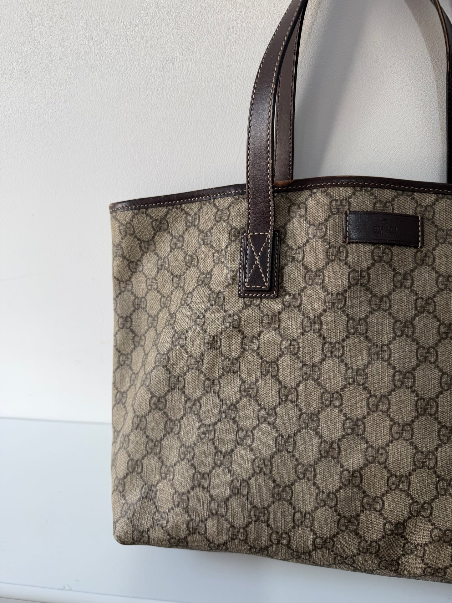 Pre-owned, Monogram CC Canvas Gucci Tote Handbag