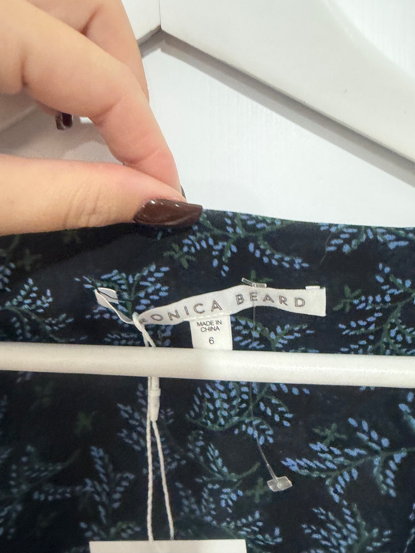 Floral Veronica Beard Blouse, Size UK 10