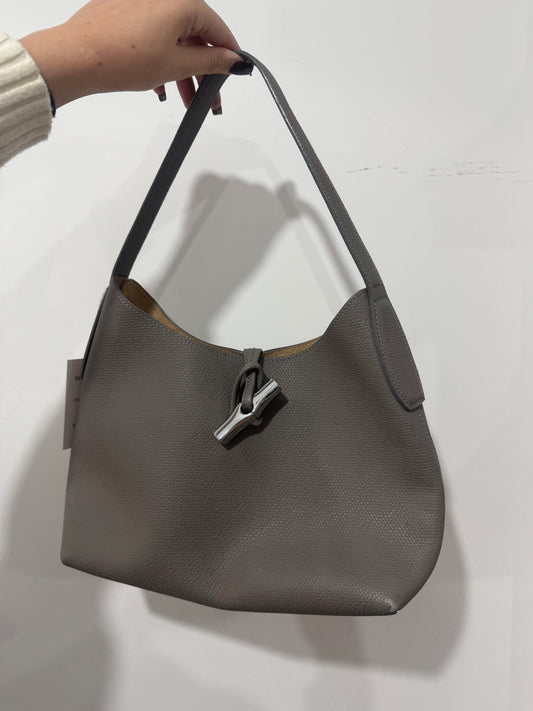 Grey Longchamp Shoulder Bag
