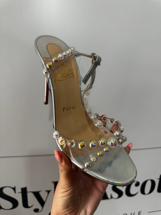 Pearl Studded Christian Louboutin Heels, Size 37 - UK 4