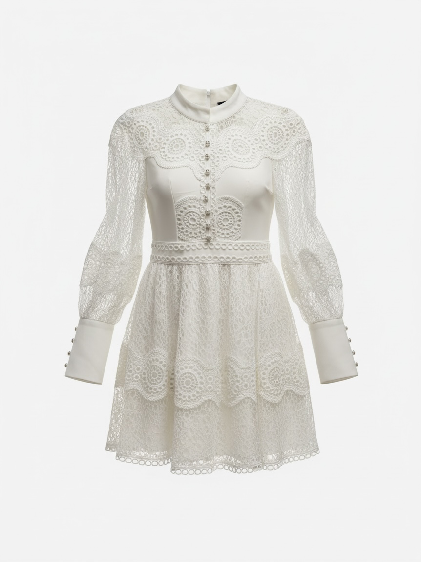 Preloved GD Golden Days Paris Dress, Size Small White